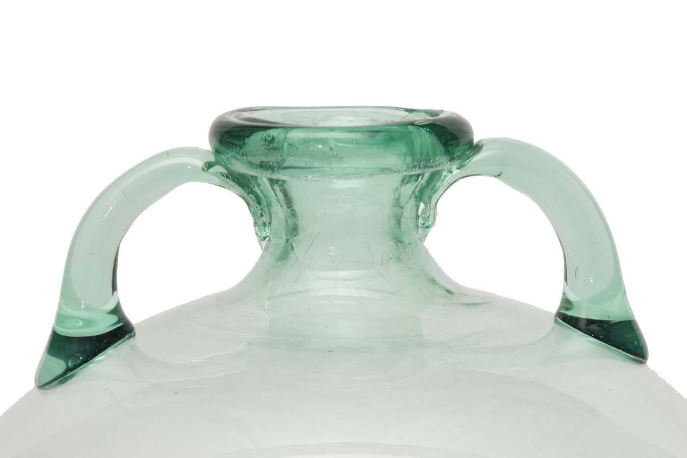 1920s Cappellin Murano green Blown Glass Vase In Good Condition In Milan, IT