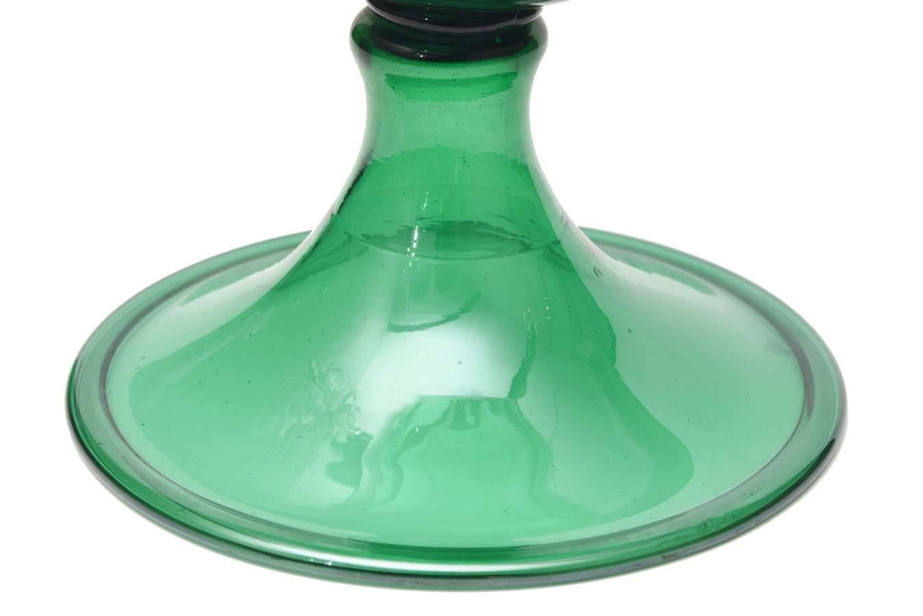 Italian Cappellin, Big Cup in Green Blown Glass