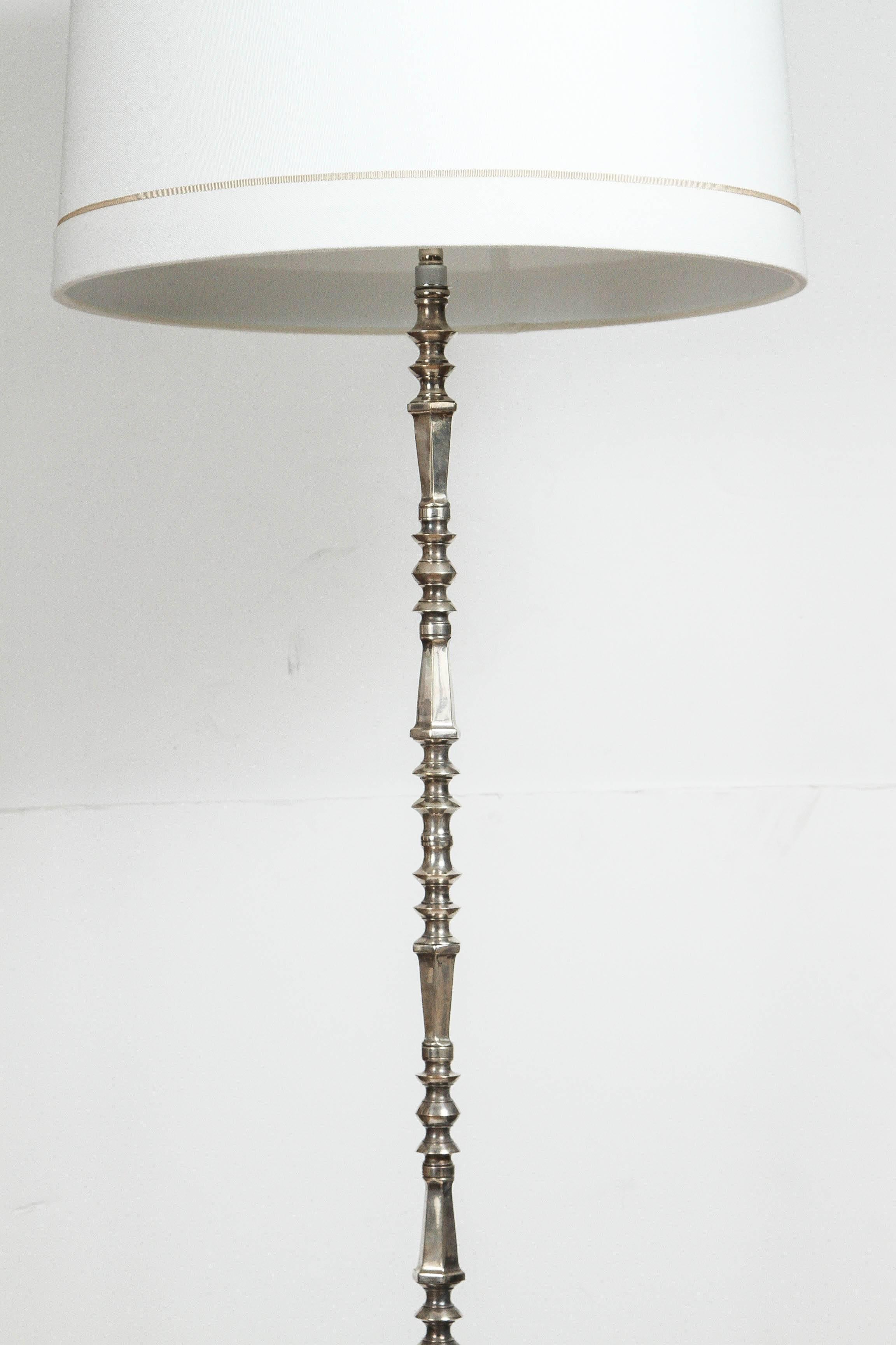 Silver Floor Lamp For Sale 1