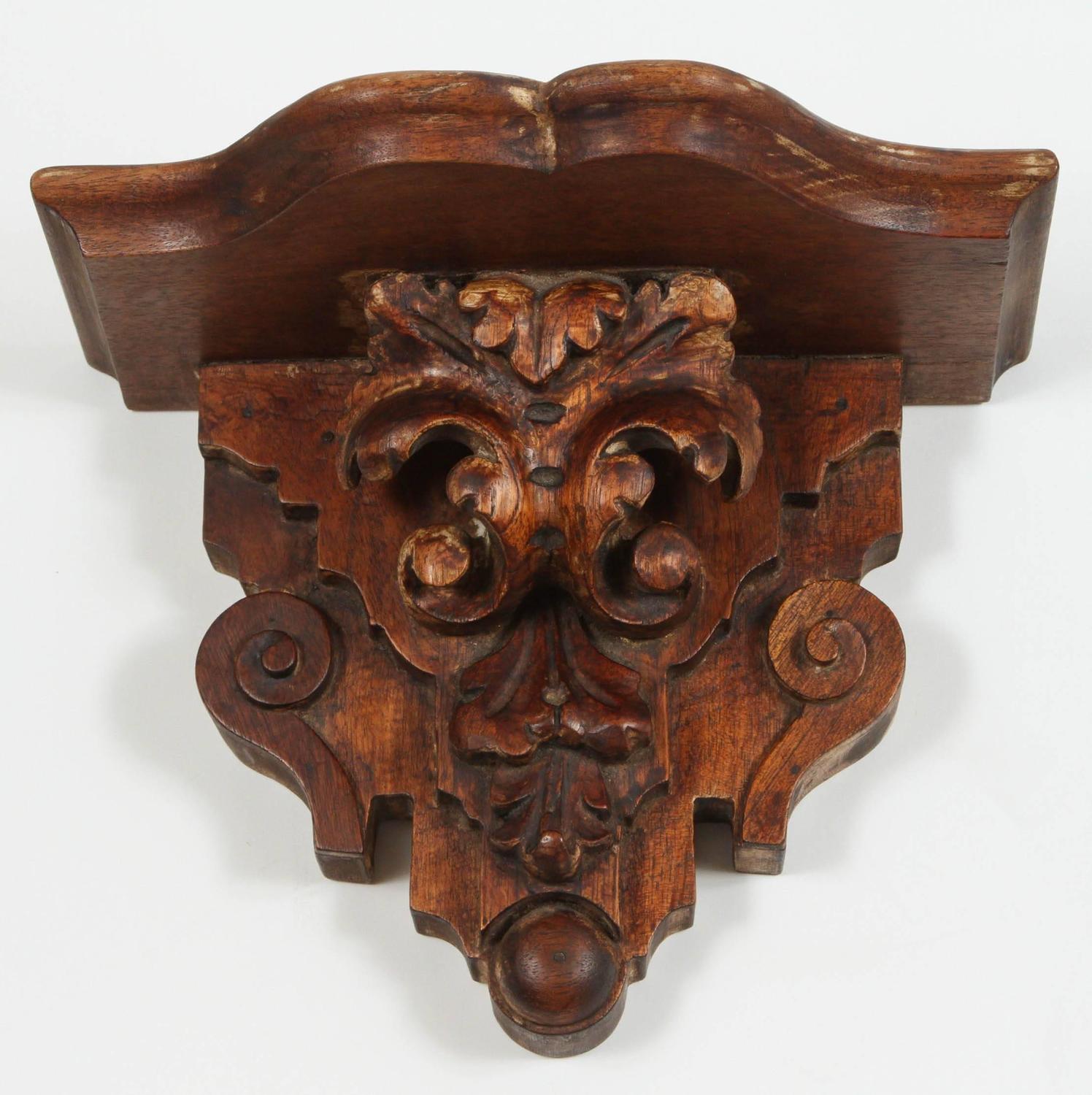 Pair of Vintage Wood Wall Shelves For Sale at 1stdibs