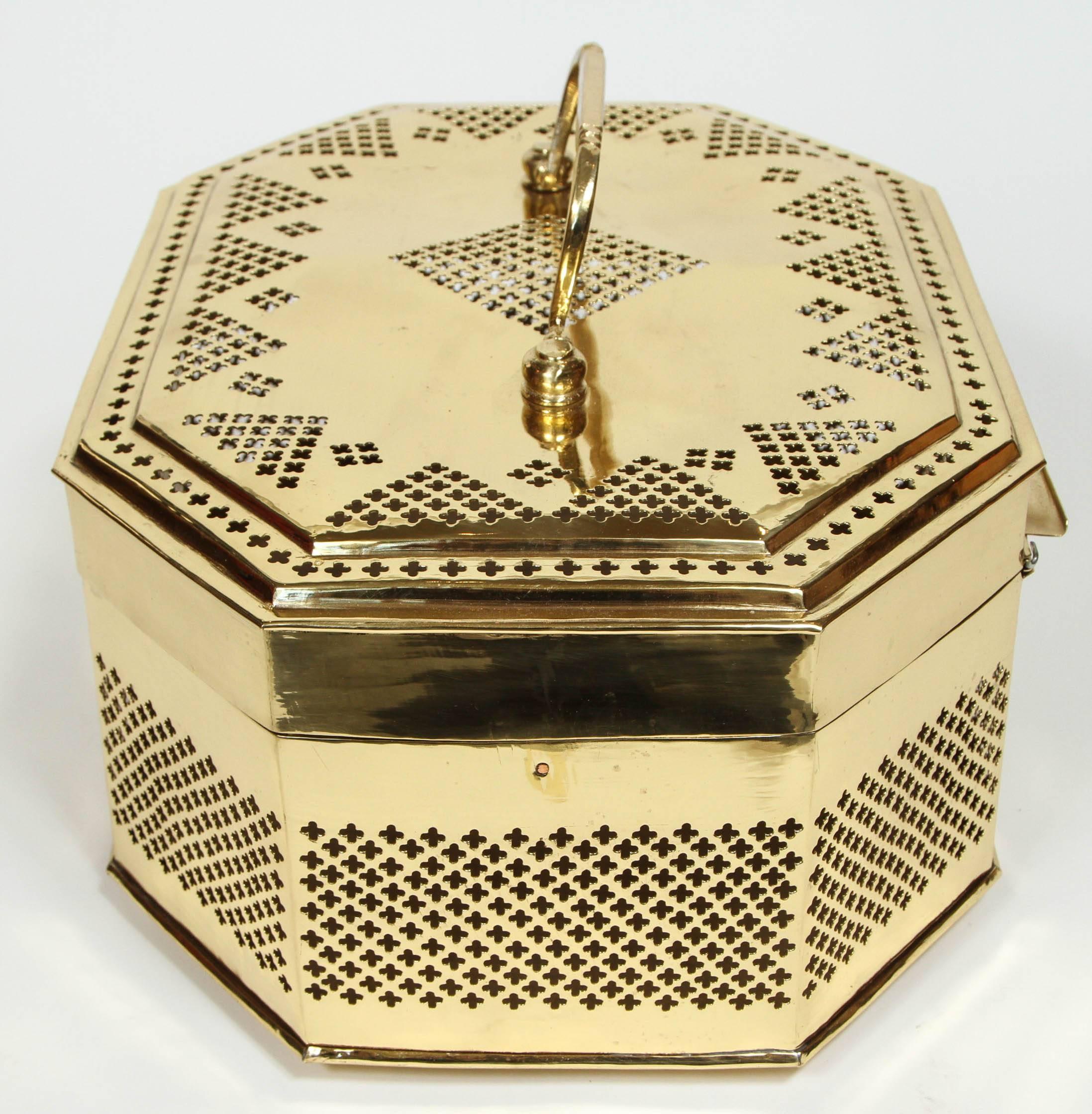 Mid-20th Century Large Brass Cricket Box
