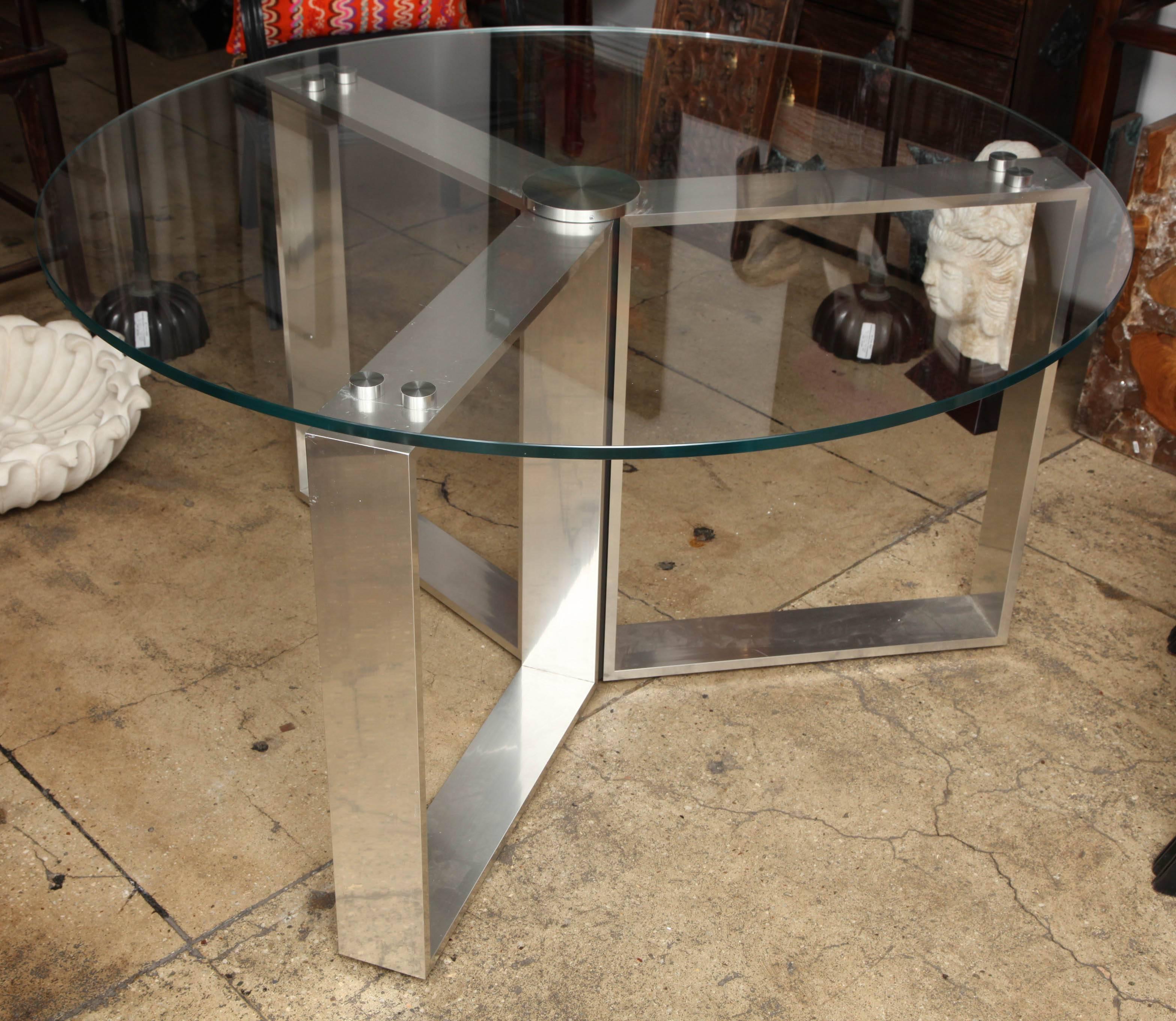 Round Glass Dining Table 1