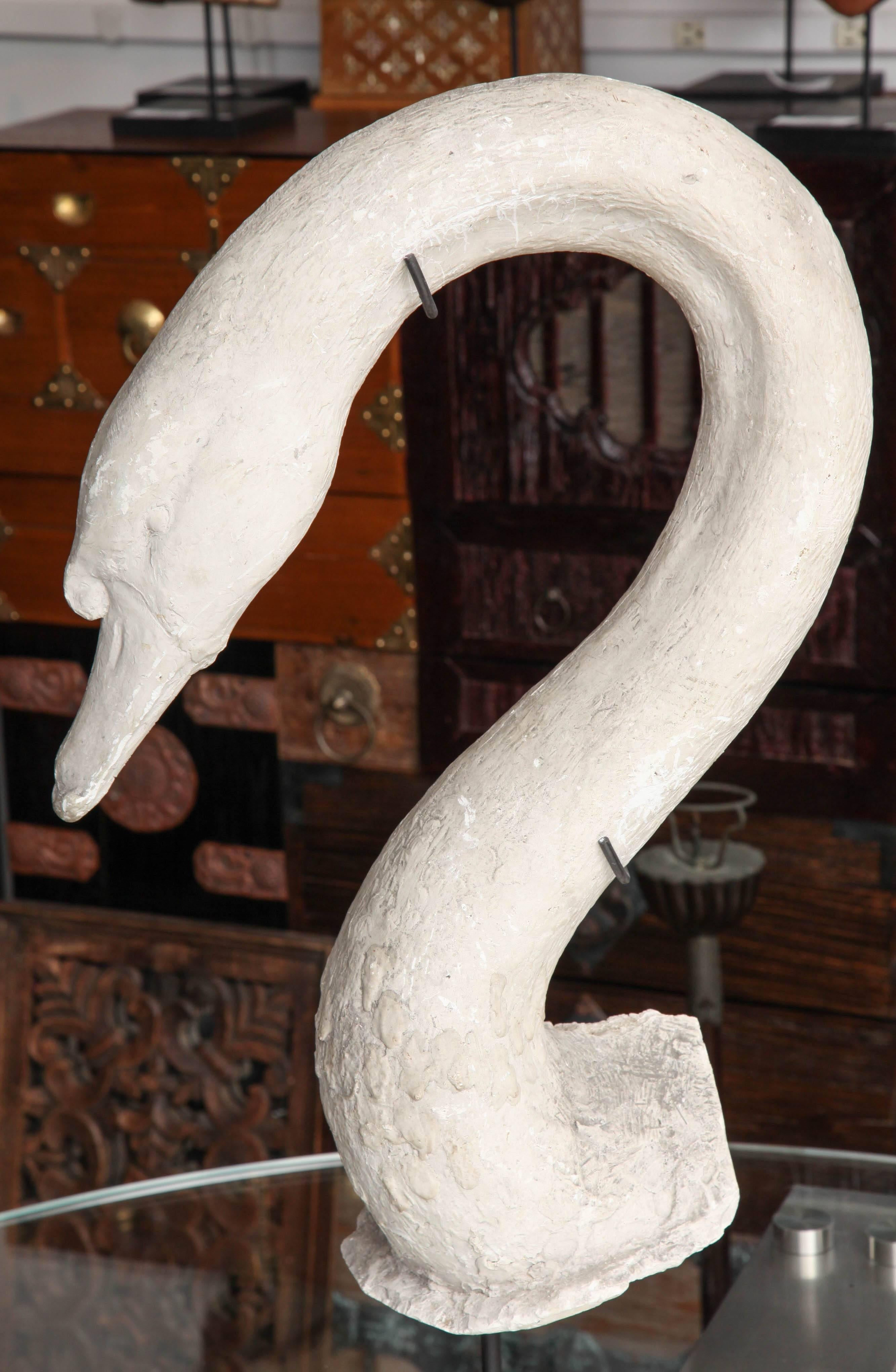 French Swan Head Sculpture