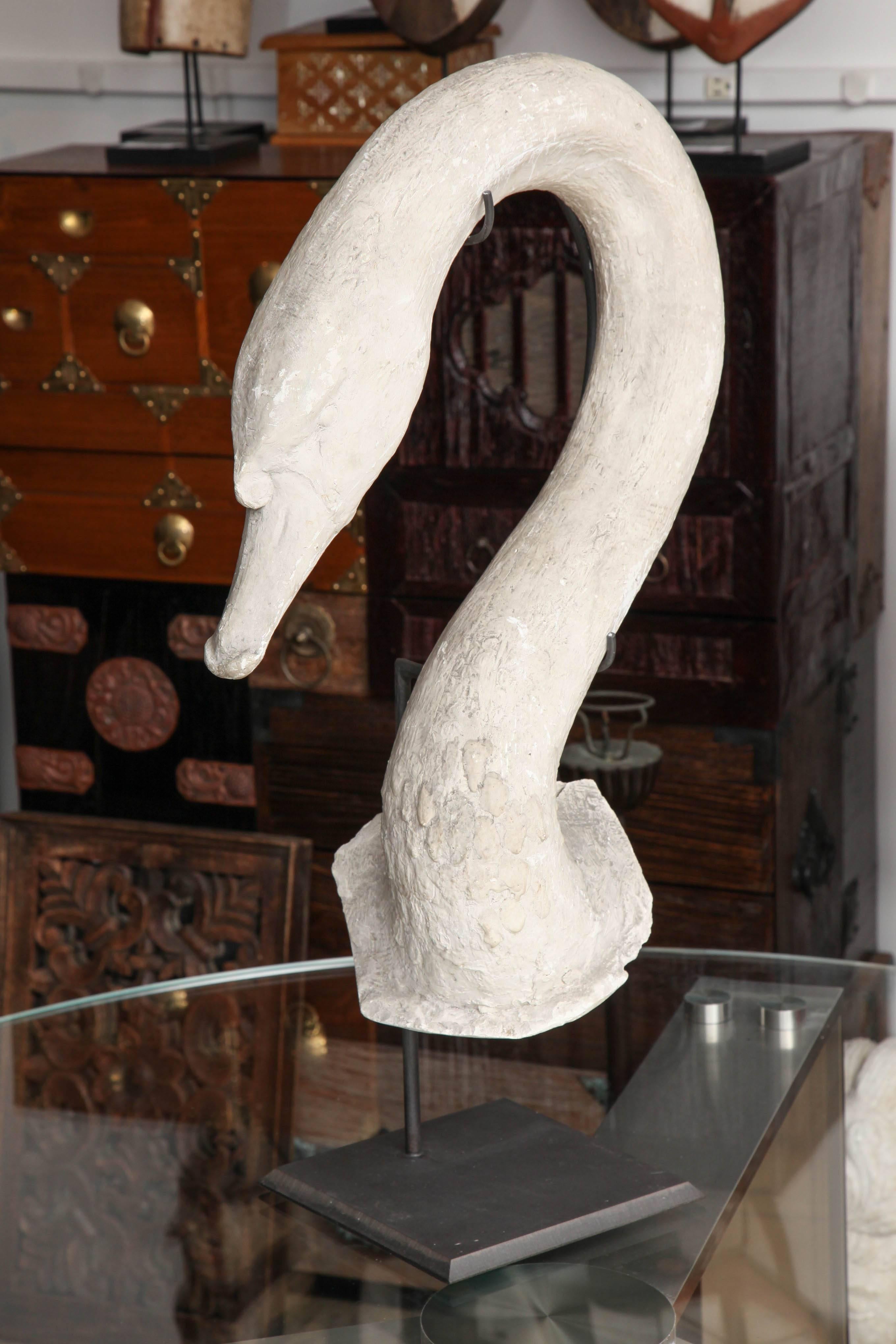 Mid-20th Century Swan Head Sculpture