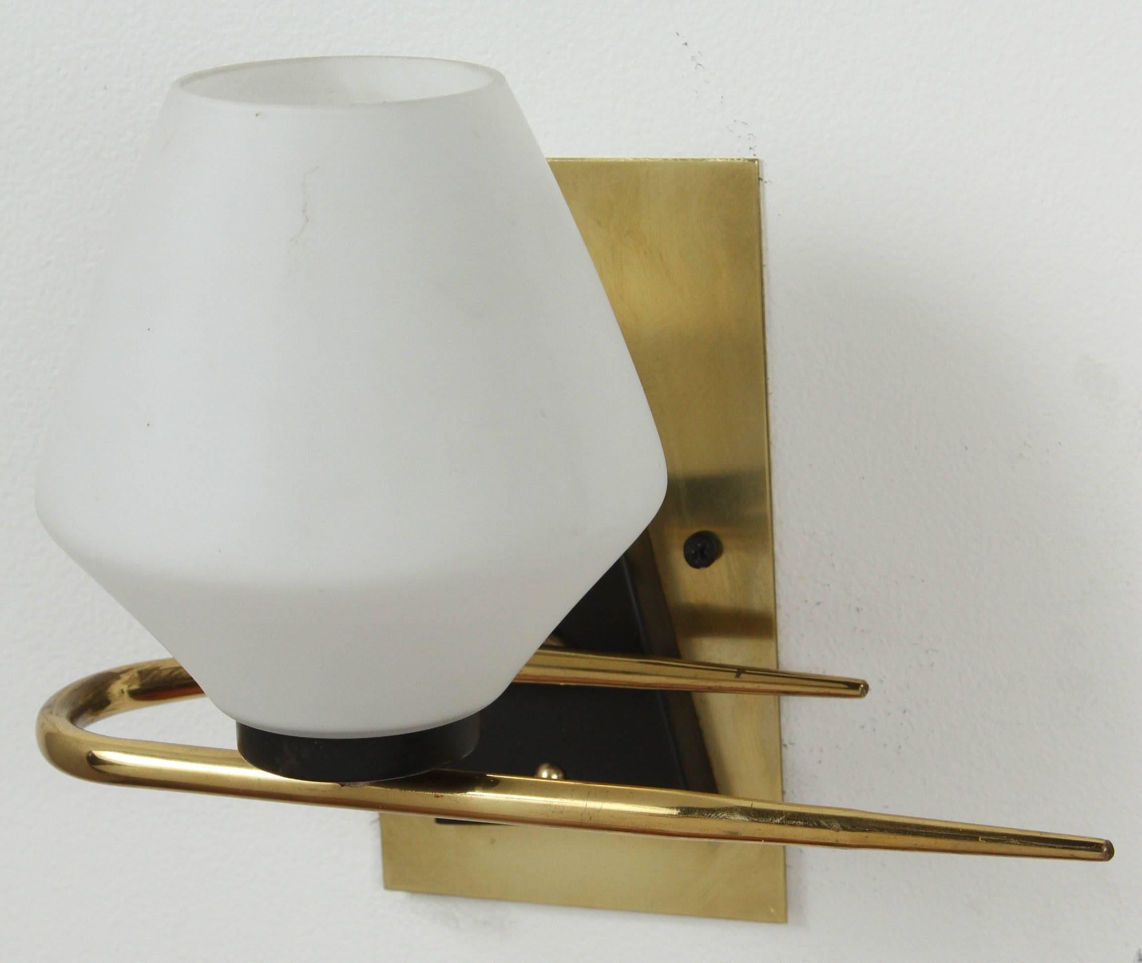 Pair of Mid-Century French Sconces For Sale 1