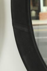 Leather Oval Mirror by Jason Koharik for Collected By