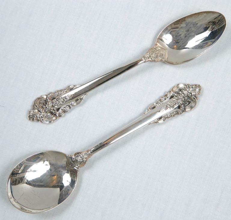 Grand Baroque Flatware Set by Wallace Sterling at 1stDibs