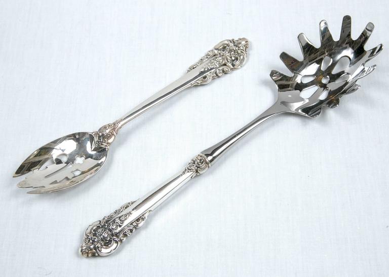 Grand Baroque Flatware Set by Wallace Sterling at 1stDibs