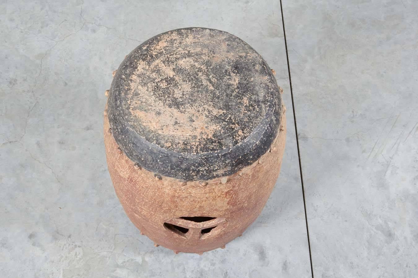 Antique Chinese Clay Garden Stool 2