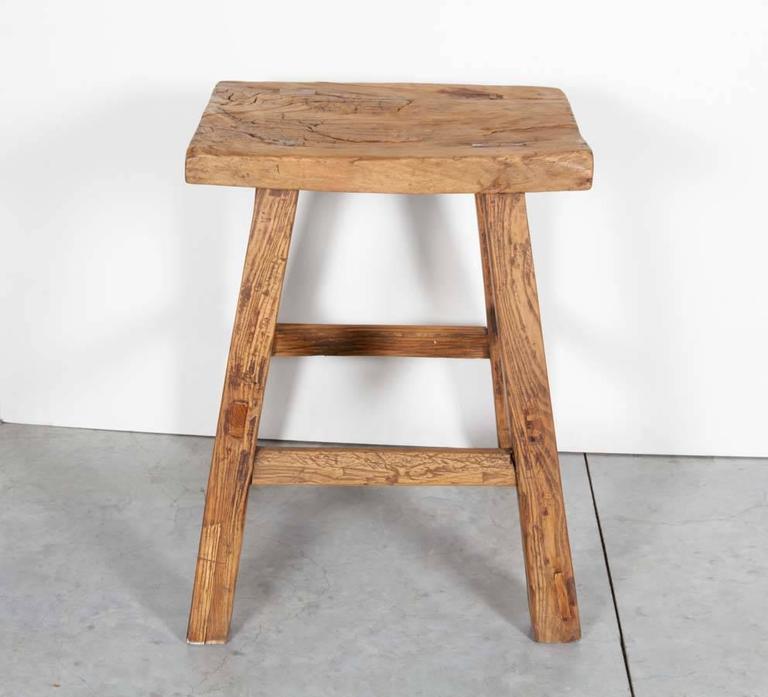 Tall Rustic Stool Or Side Table At 1stdibs, Wooden Stool Side Table