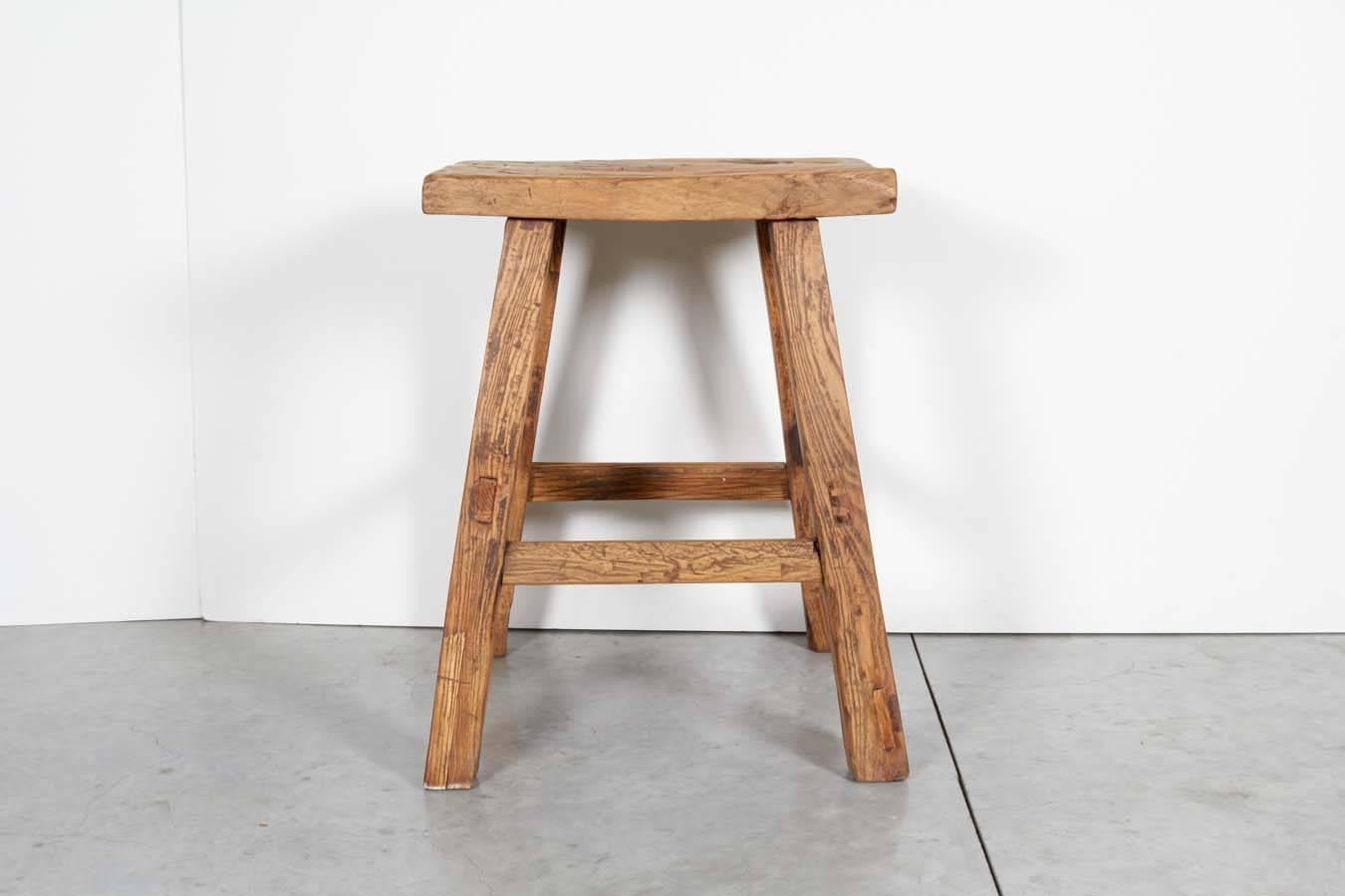 wood stool side table