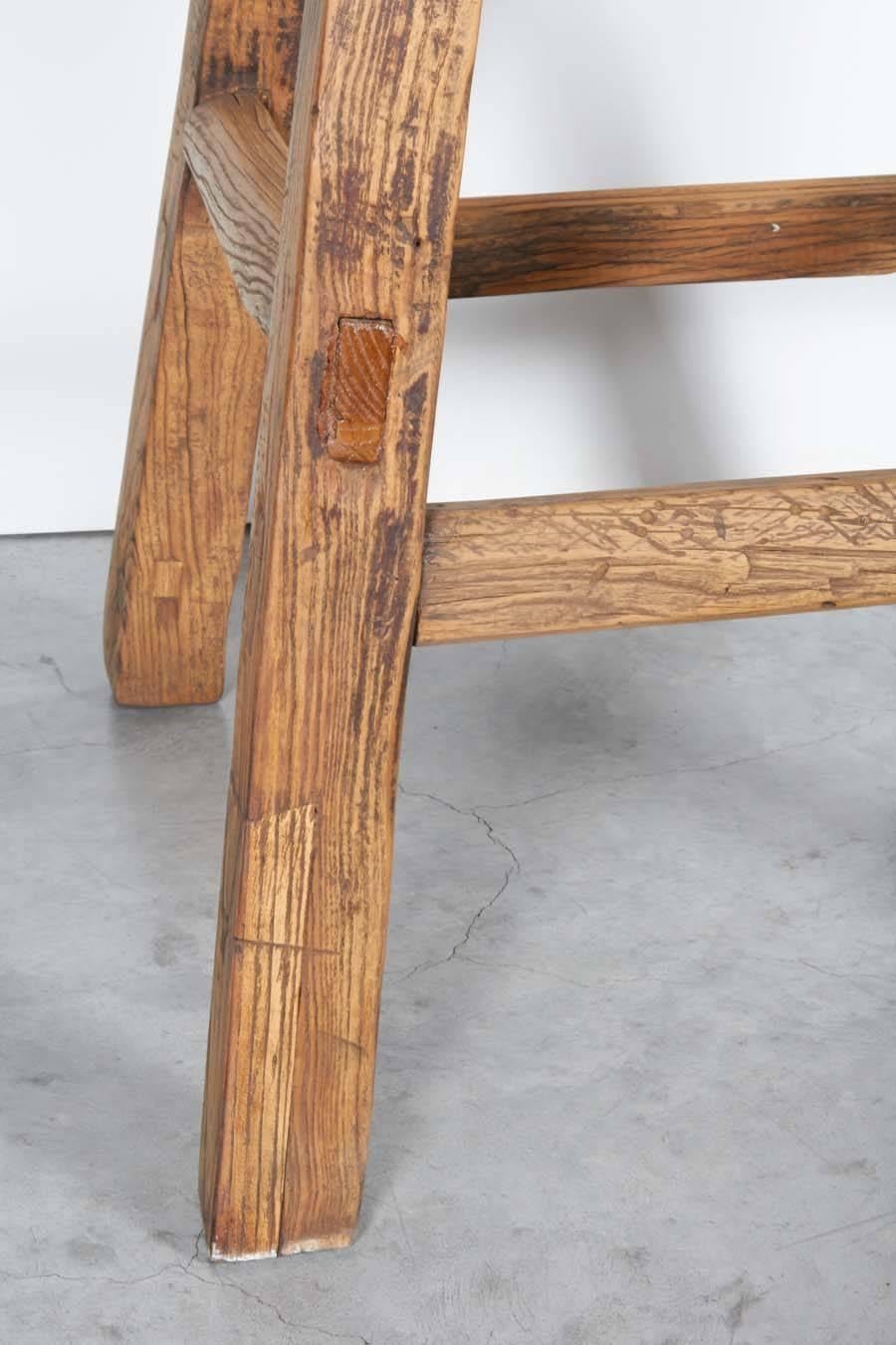 Chinese Tall Rustic Stool or Side Table
