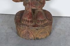 Tall Burmese Monk Sculpture