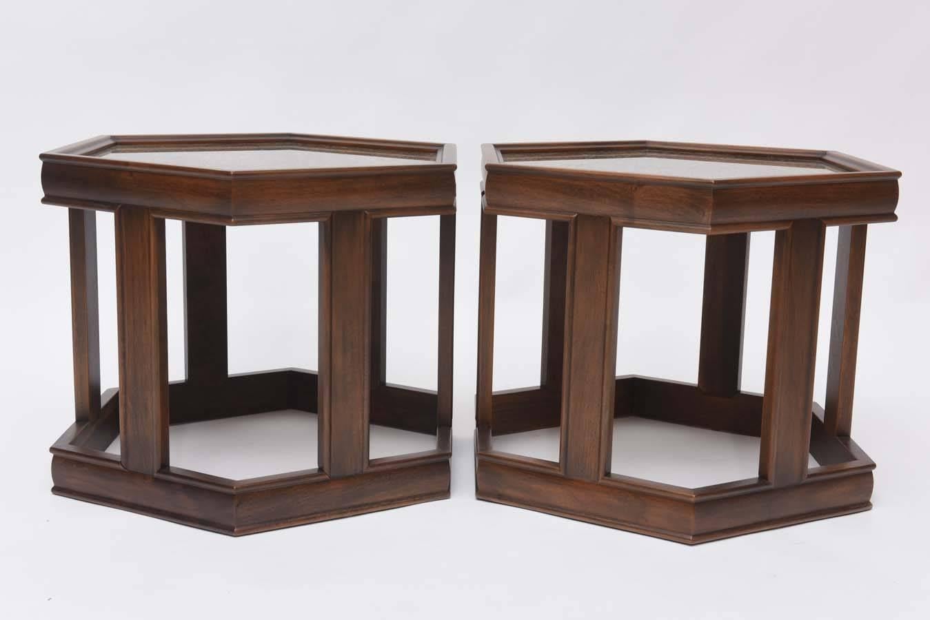 Mid-Century Modern Pair of Occasional Tables by John Keal for Brown Saltman