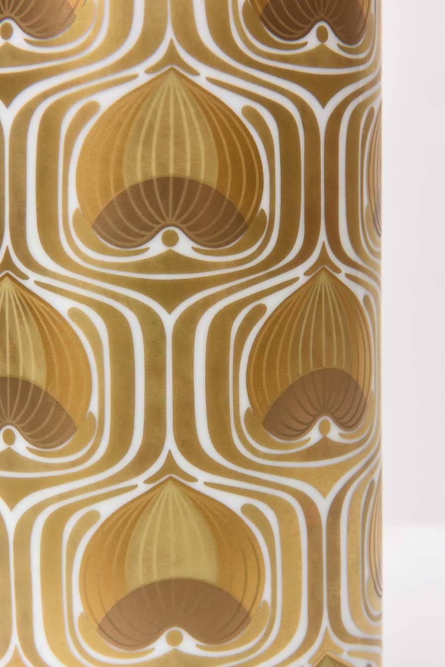 1970s Porcelain Cylinder Vase by Bjorn Wiinblad for Rosenthal In Excellent Condition In North Miami, FL