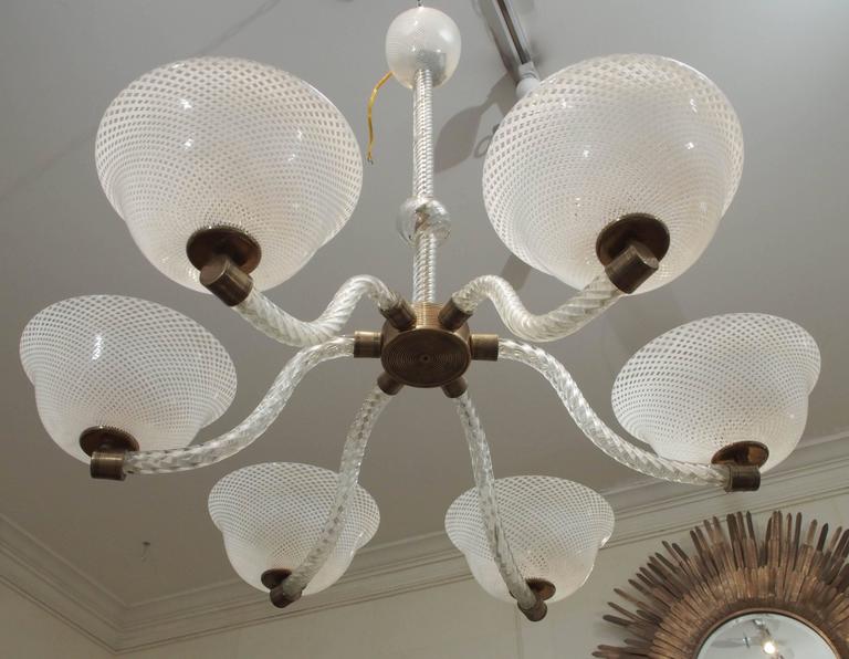 Murano Glass Chandelier, 20th Century In Good Condition For Sale In New Orleans, LA