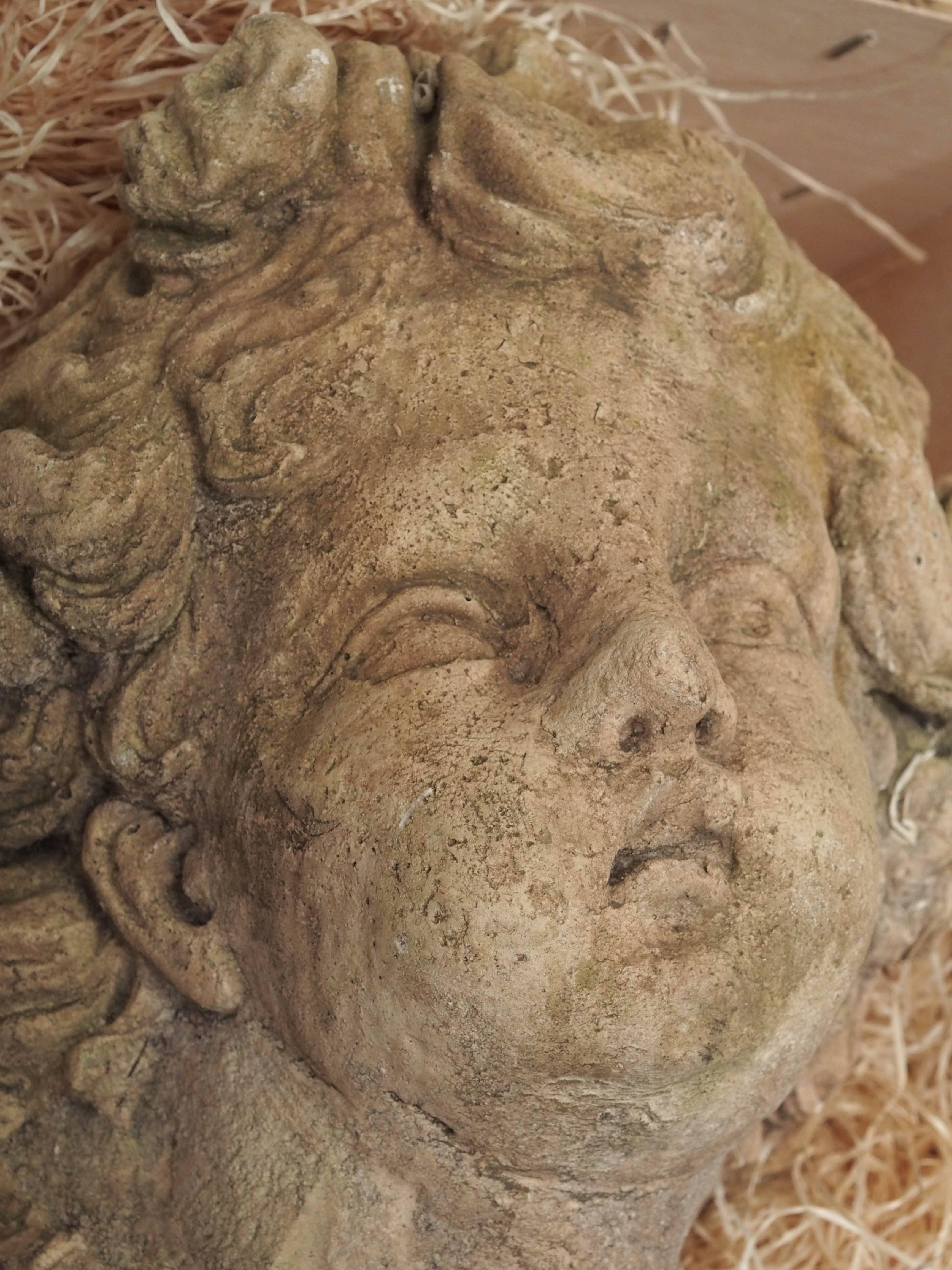 Plaster Cherub Face, French, Late 19th Century In Good Condition In New Orleans, LA
