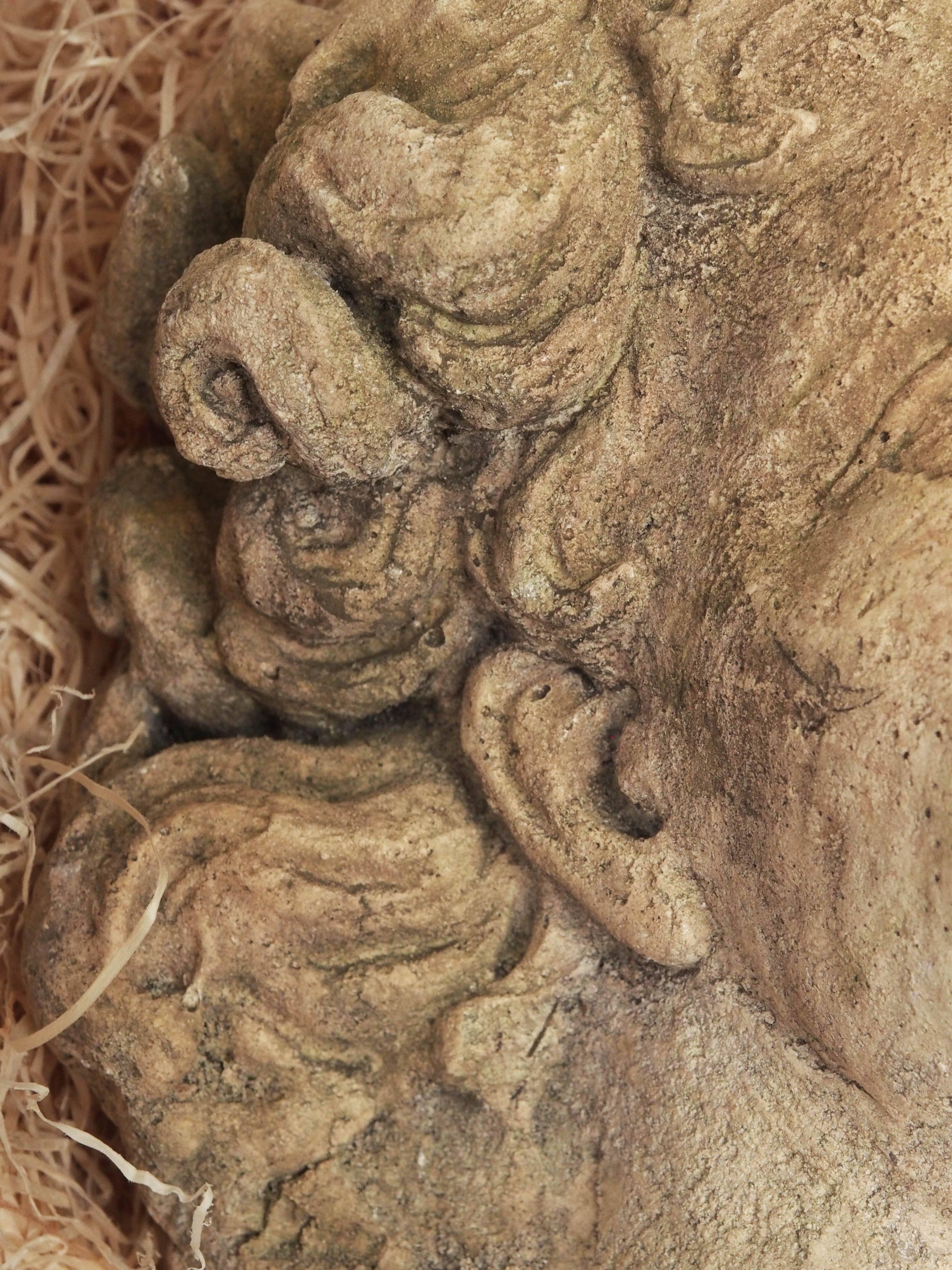 Plaster Cherub Face, French, Late 19th Century 1