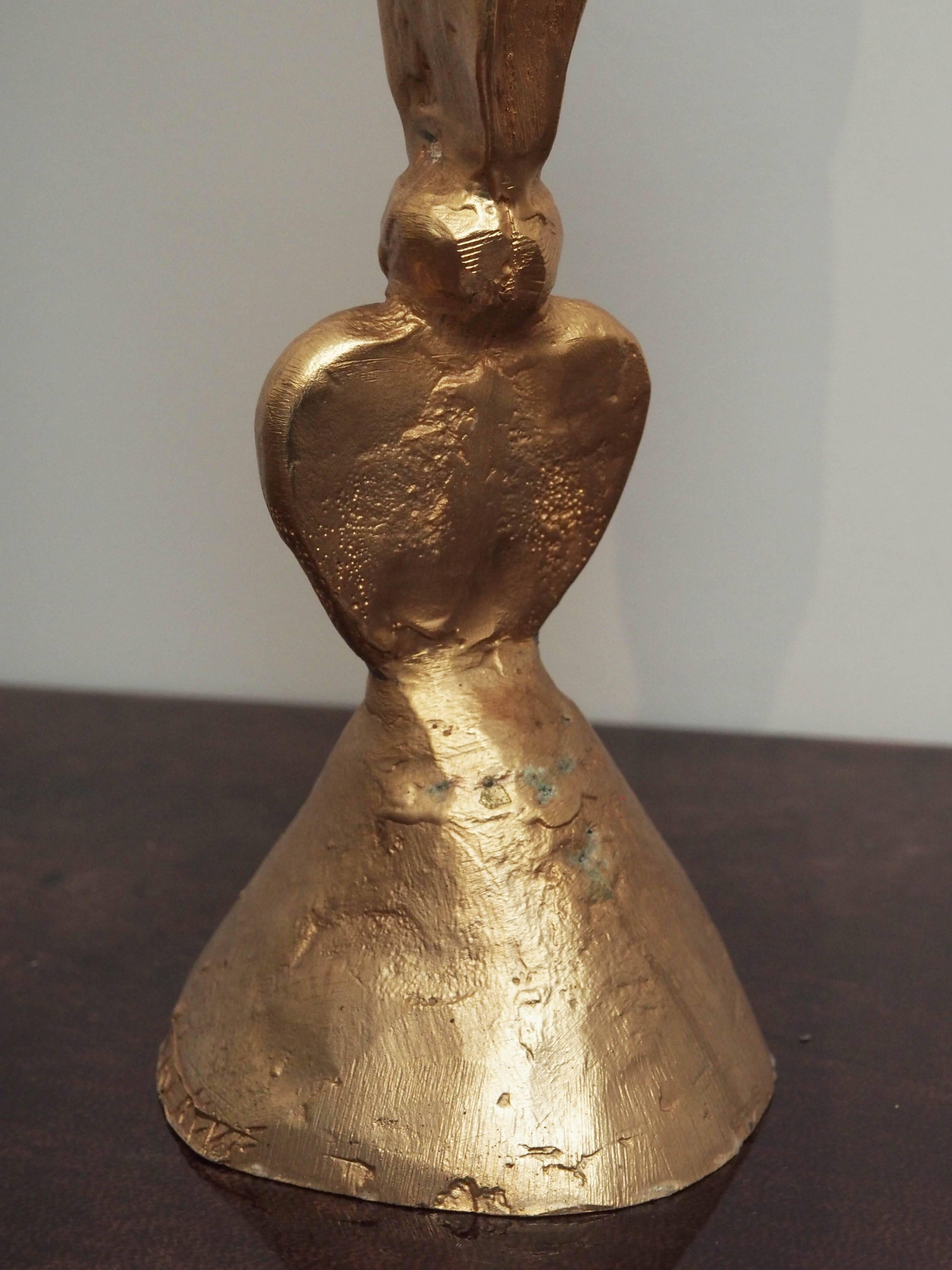 Candeliere in bronzo dorato di Pierre Casenove, circa 1980 In condizioni ottime in vendita a New Orleans, LA