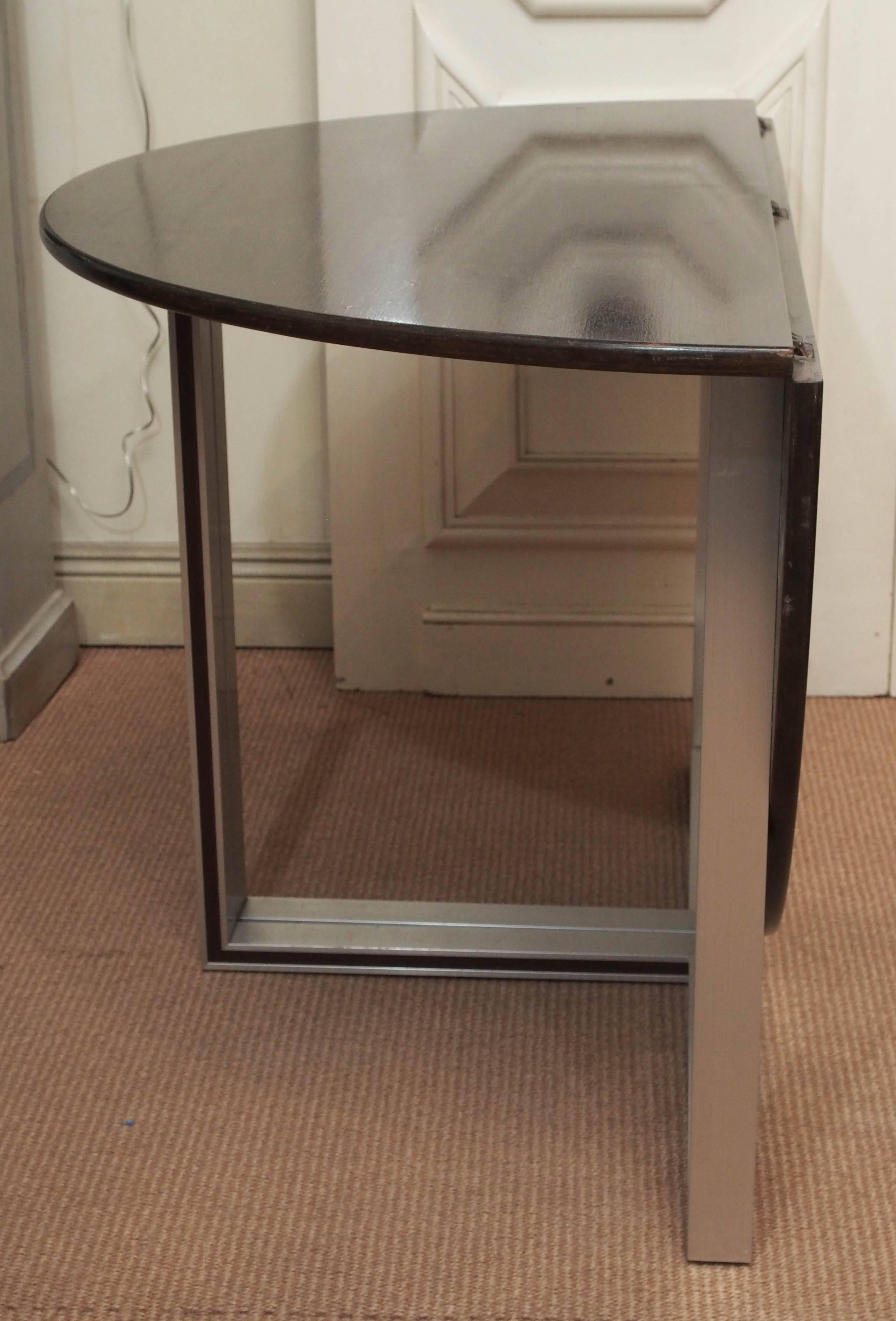 French Drop-Leaf Circular Table, 20th Century