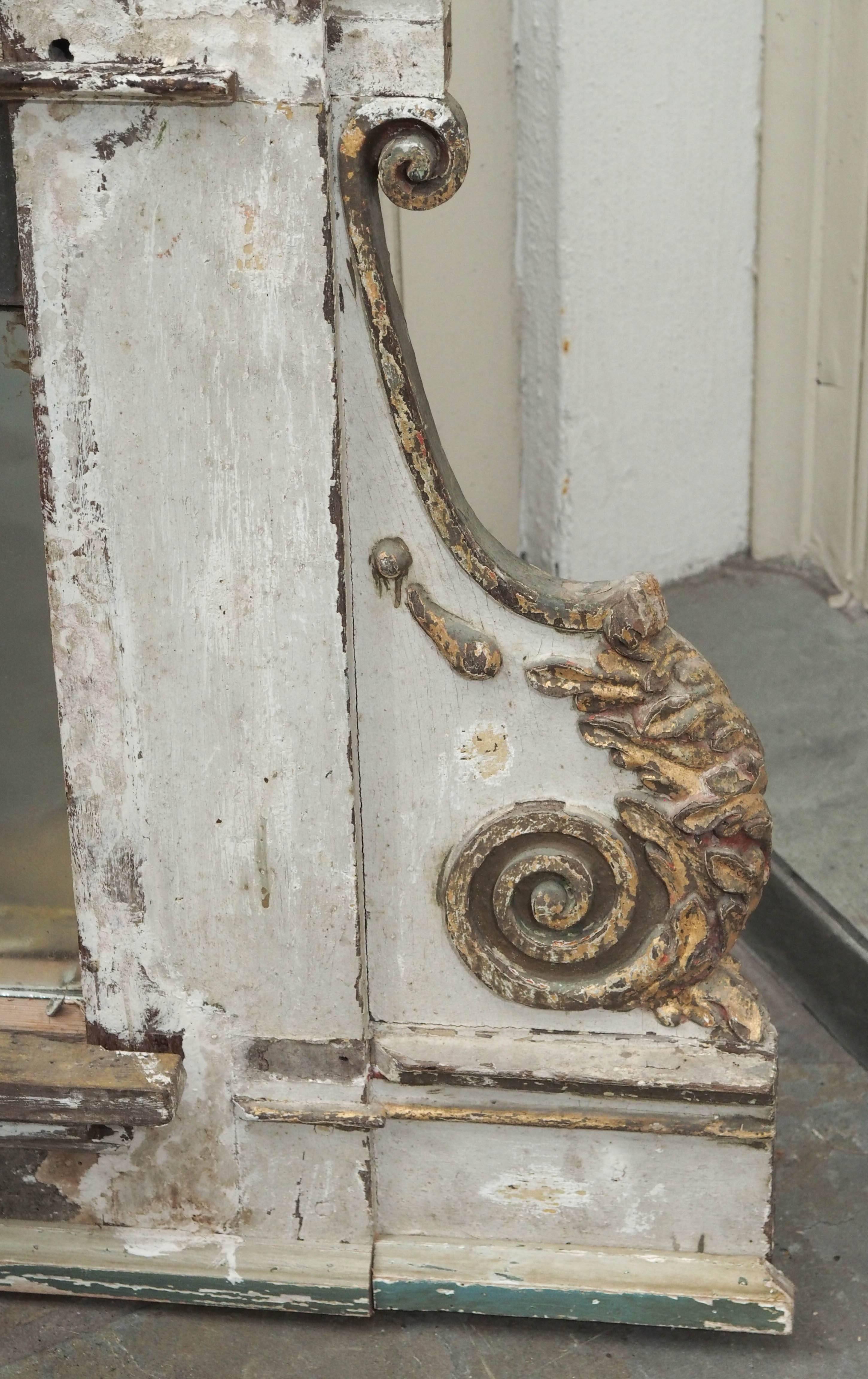 Mercury Glass Mirror, French In Fair Condition In New Orleans, LA