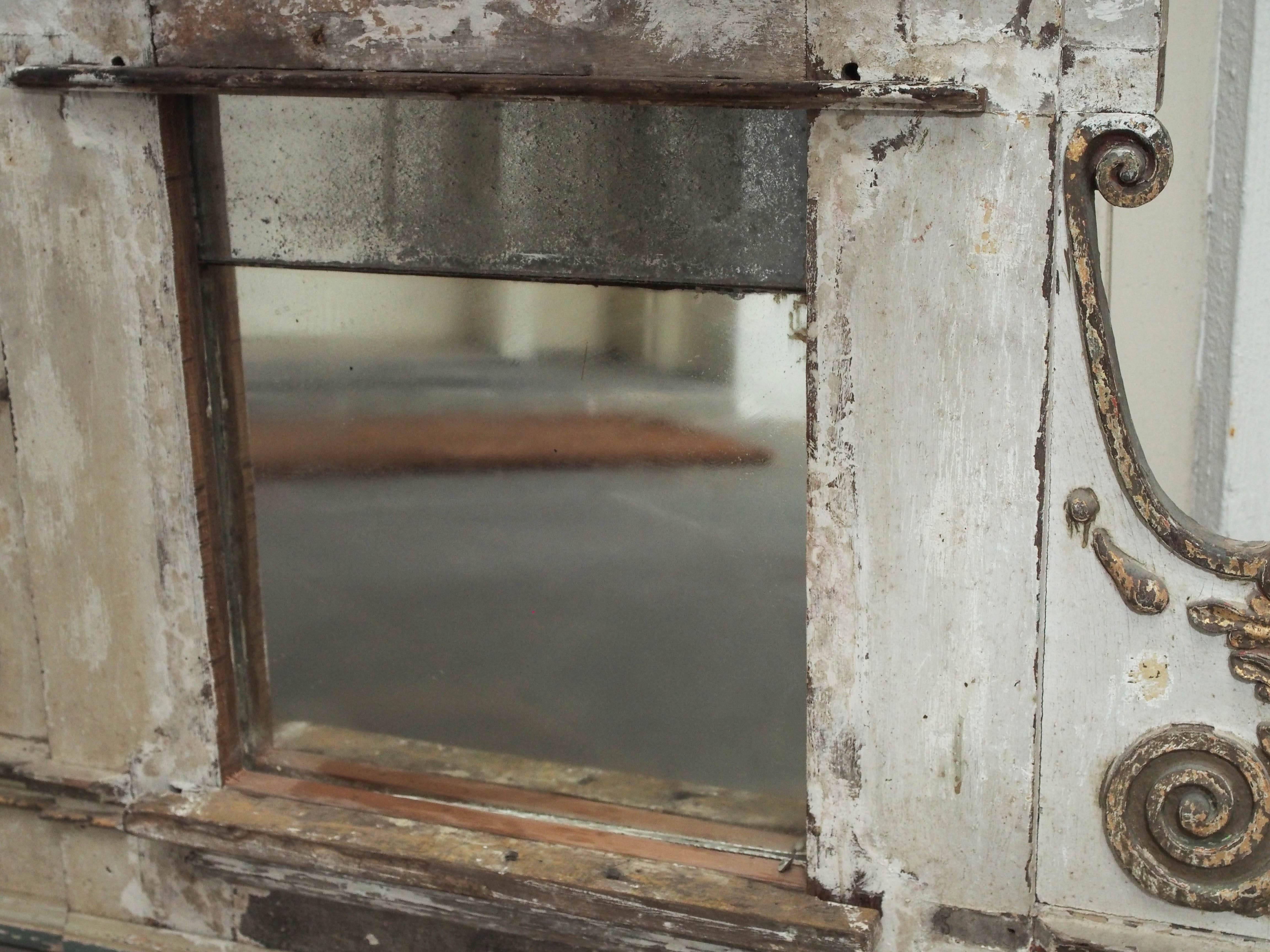19th Century Mercury Glass Mirror, French