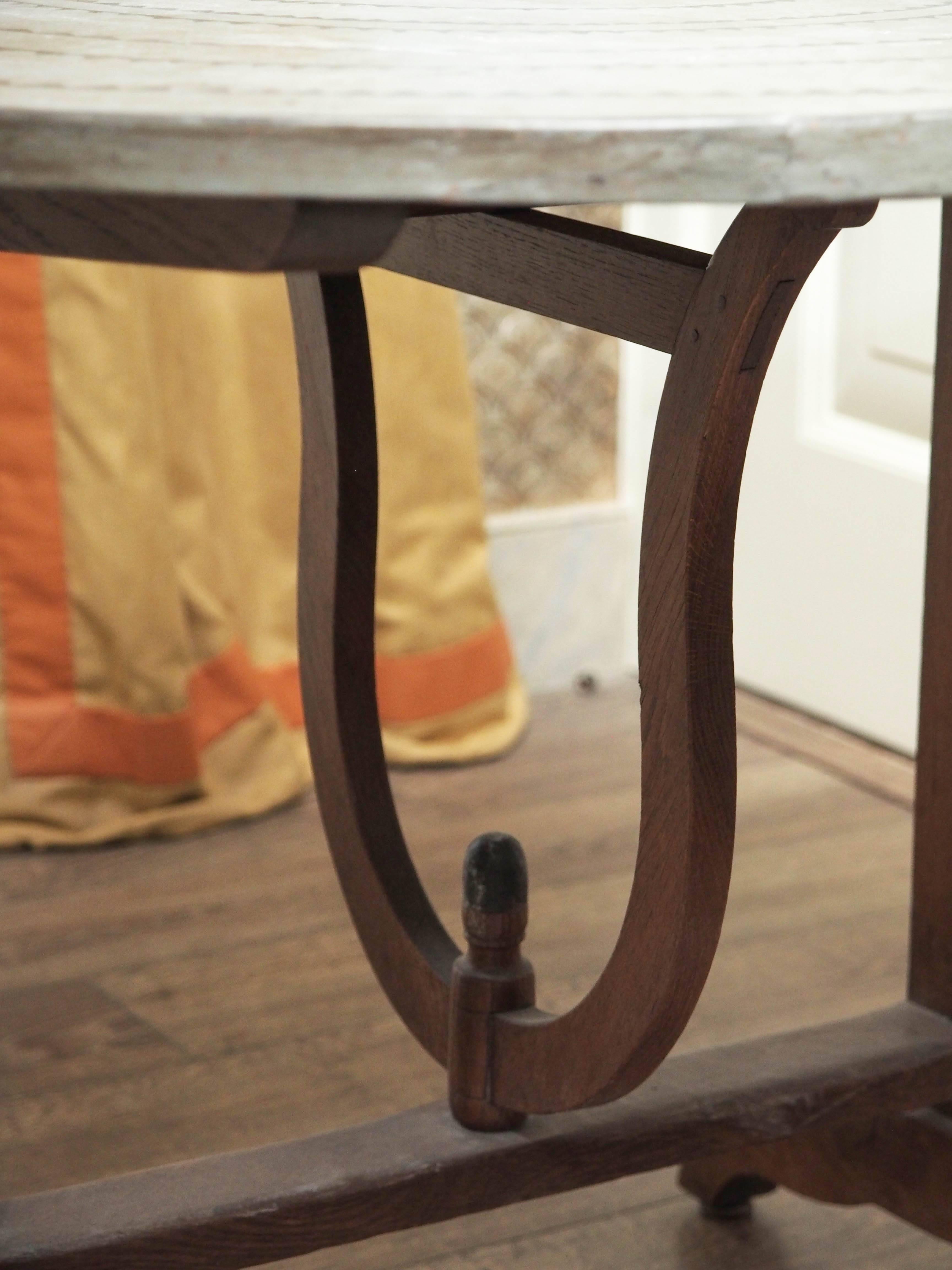 Late 19th Century French Century Oak Wine Table In Good Condition In New Orleans, LA