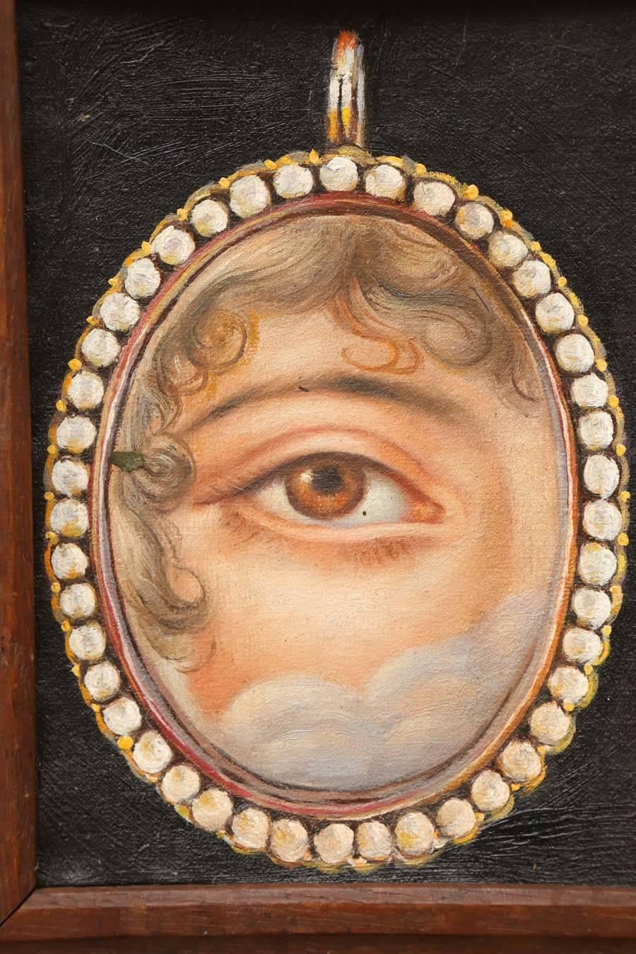 American Lover's Eye Brooch Painting