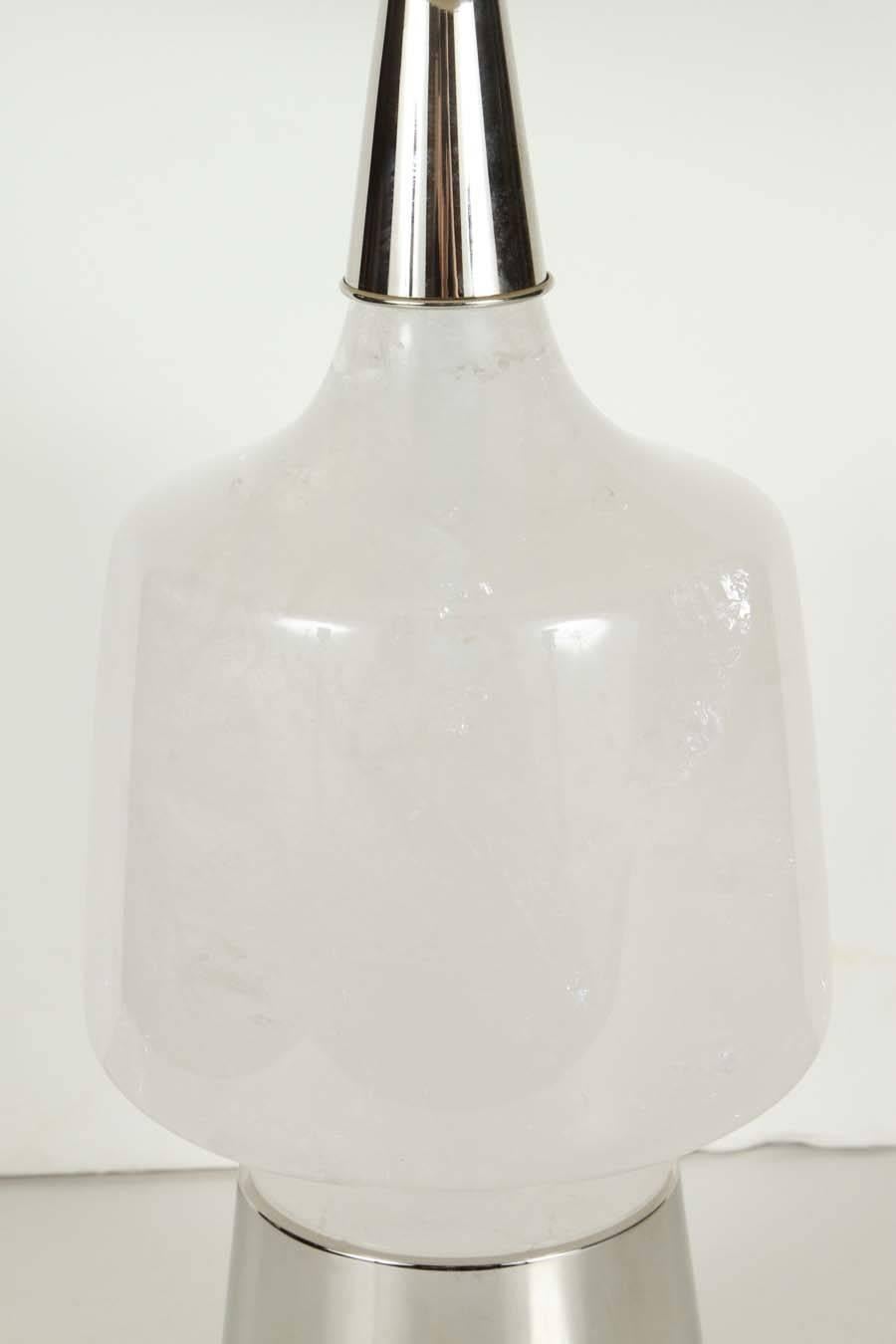 Américain Lampe en cristal de roche «ino », exclusive et personnalisée en vente