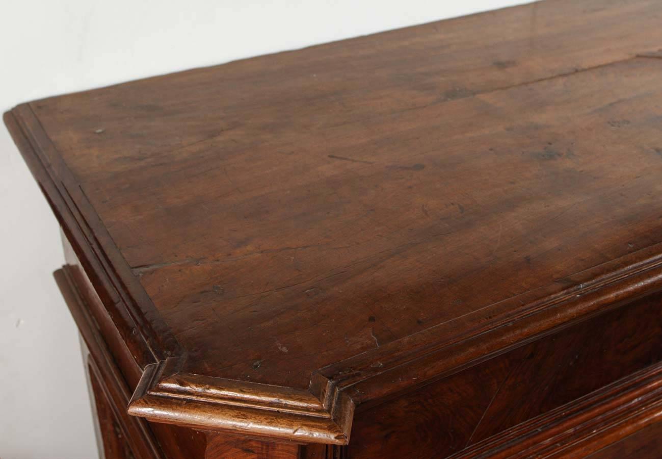 19th Century Solid Walnut, c. 1850, Tuscan Buffet For Sale