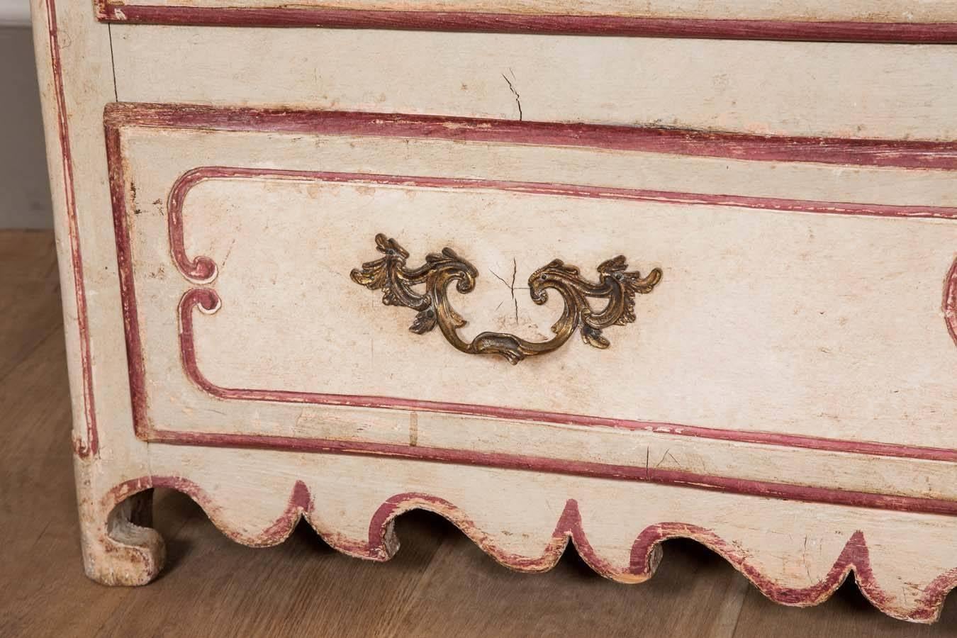 Louis XV 18th Century French Painted Commode For Sale