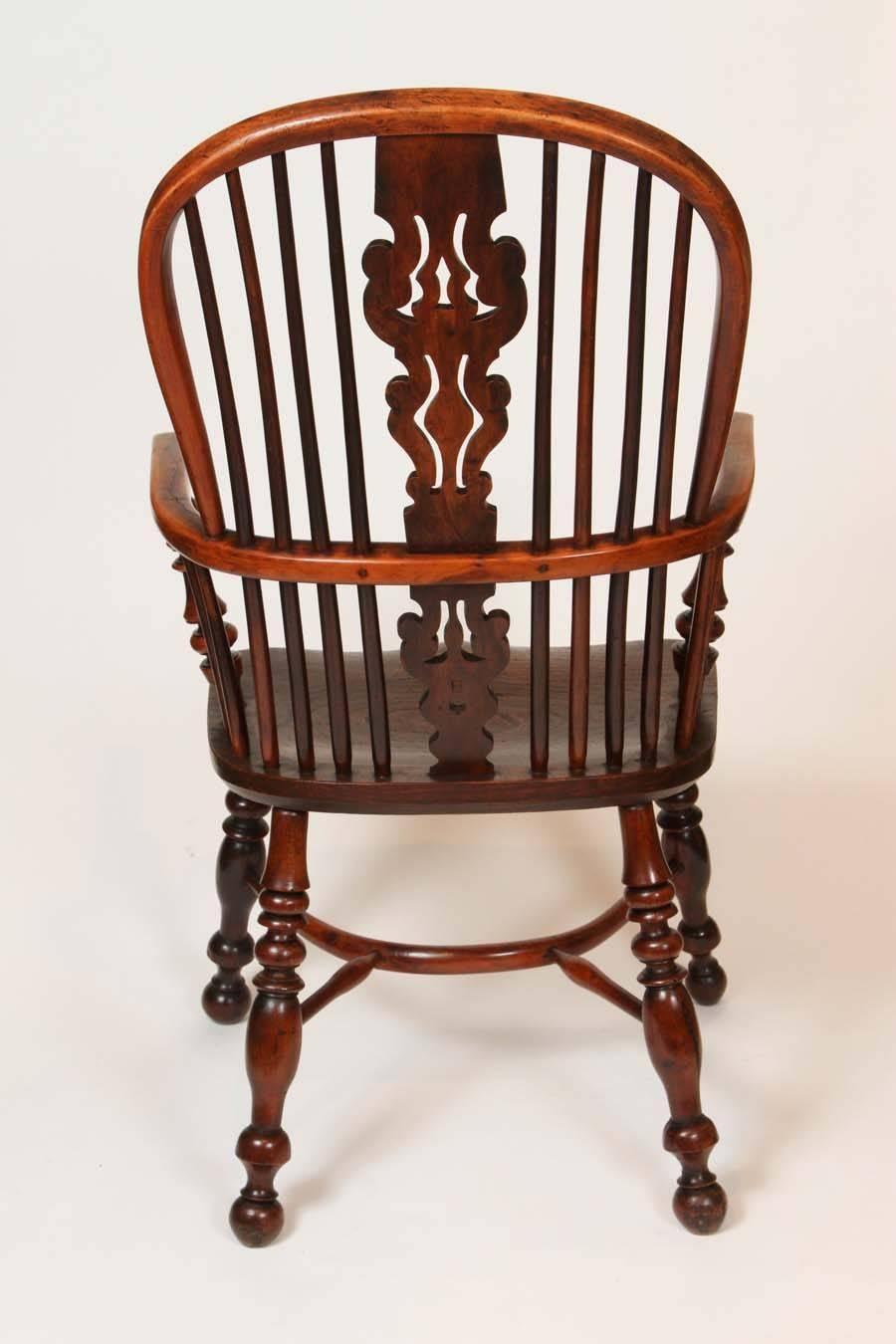 An English Windsor Armchair with Crinoline Stretcher, circa 1825 2