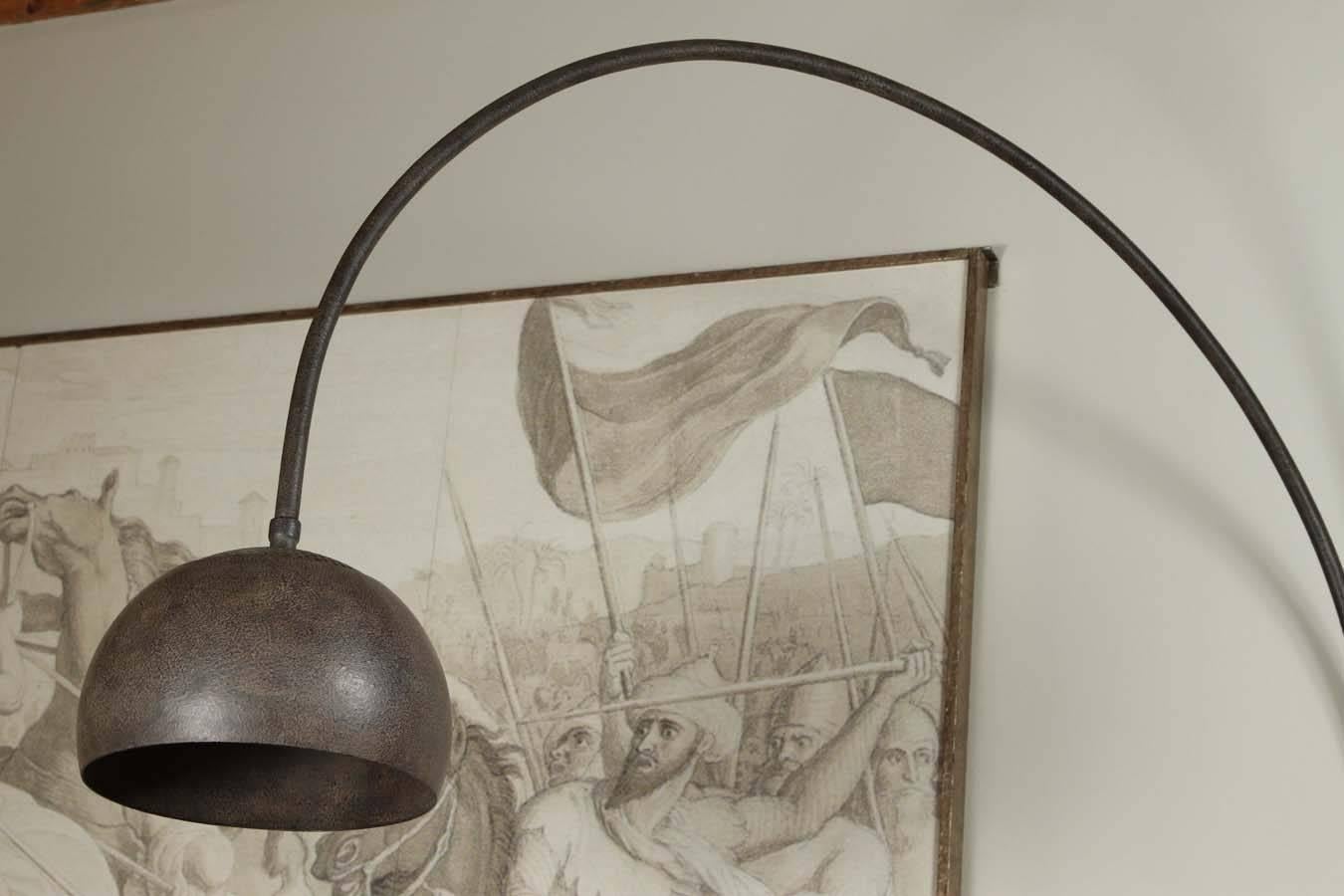 Metal Bronze Arco Wall Mounted Lamp For Sale