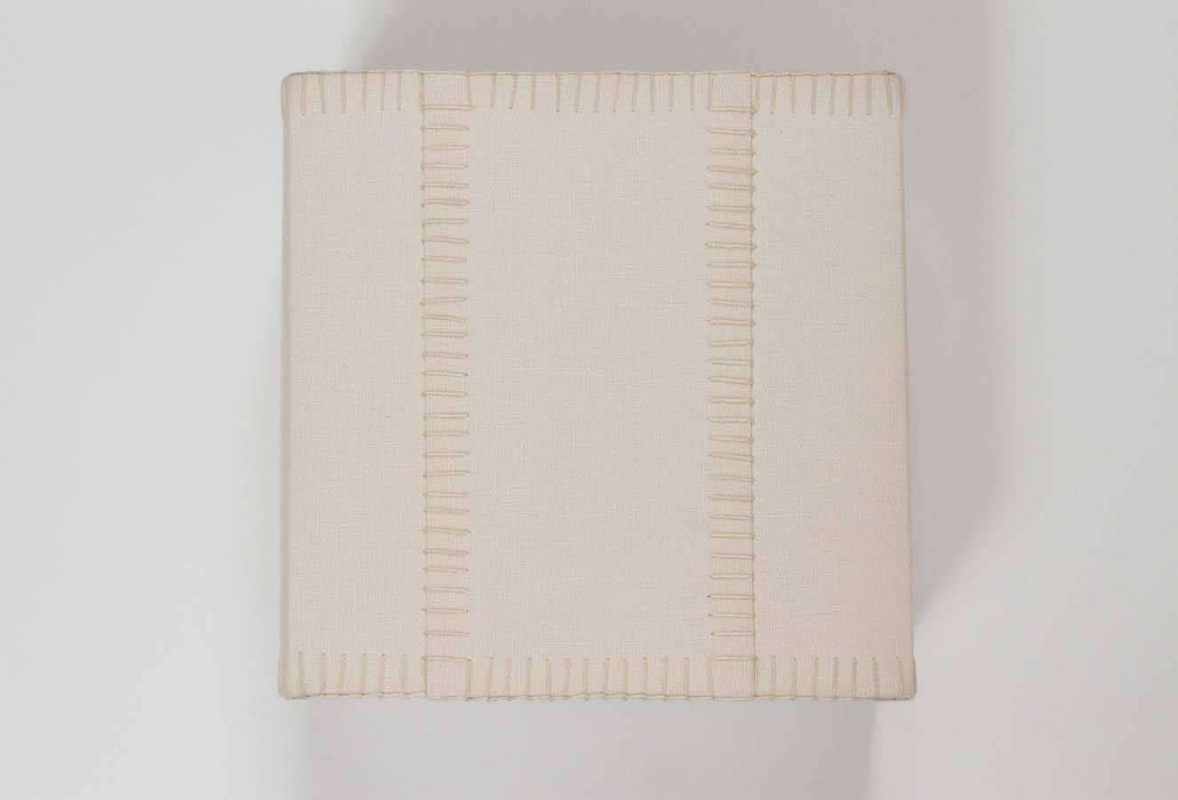 Hand-Woven Hand-Stitched Laced Linen Shaded Wall Sconce