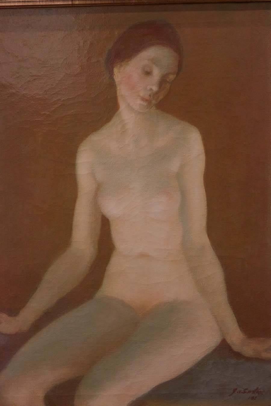 'Nude Study' by G. Von Swetlik, Signed and Dated 1977 In Good Condition For Sale In Los Angeles, CA