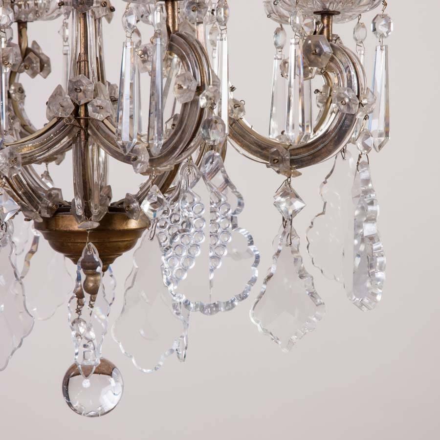 A Marie Thérèse 8 light chandelier, from the Tivoli gardens. In Good Condition For Sale In London, GB