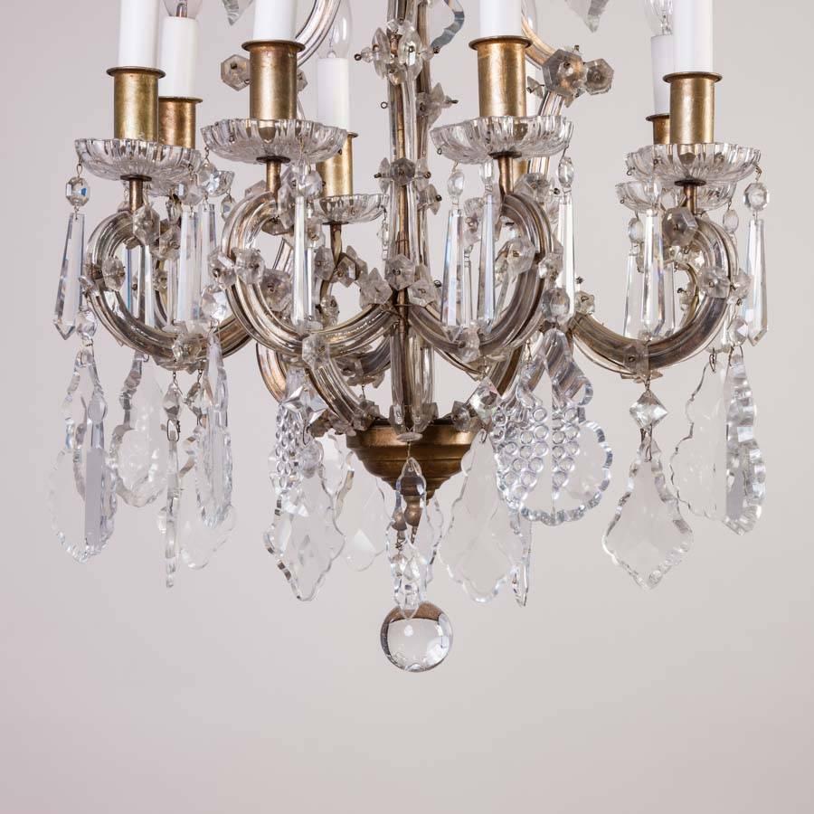 Cristallo Un lampadario a 8 luci Marie Thérèse, proveniente dai giardini di Tivoli. in vendita