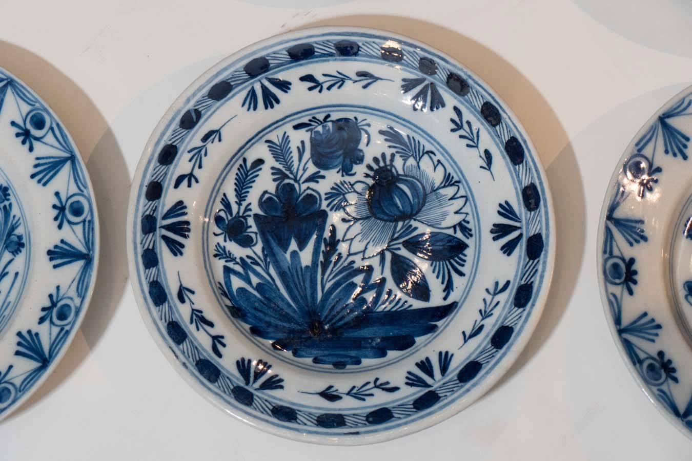Part of Our Collection of Antique Blue and White Dutch Delft Dishes and Chargers 3