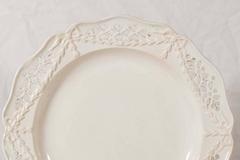 Set of Eight 18th Century Pierced Creamware Dishes