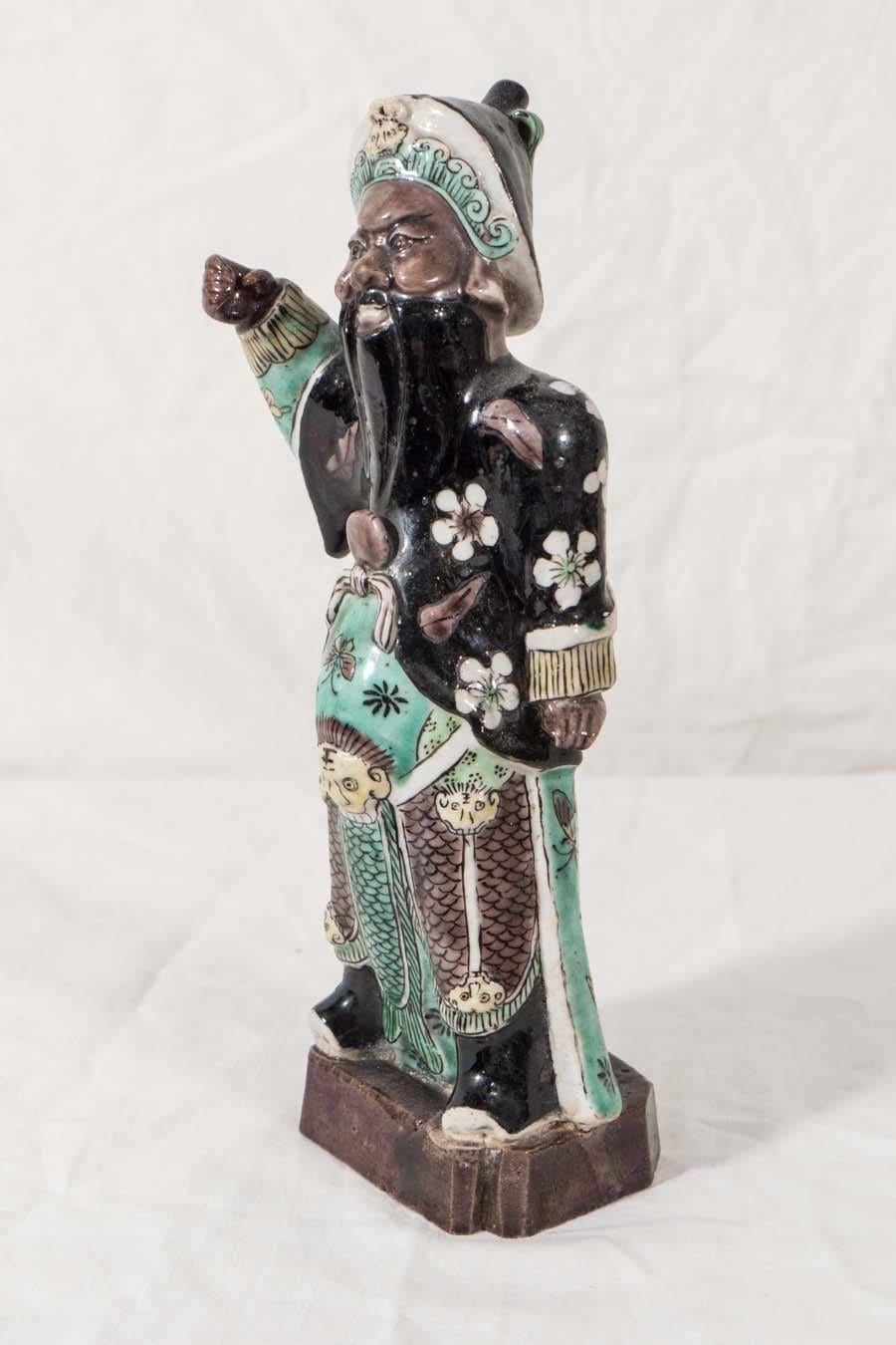Statue of Guan Yu One of the Eight Chinese Immortals In Excellent Condition In Katonah, NY