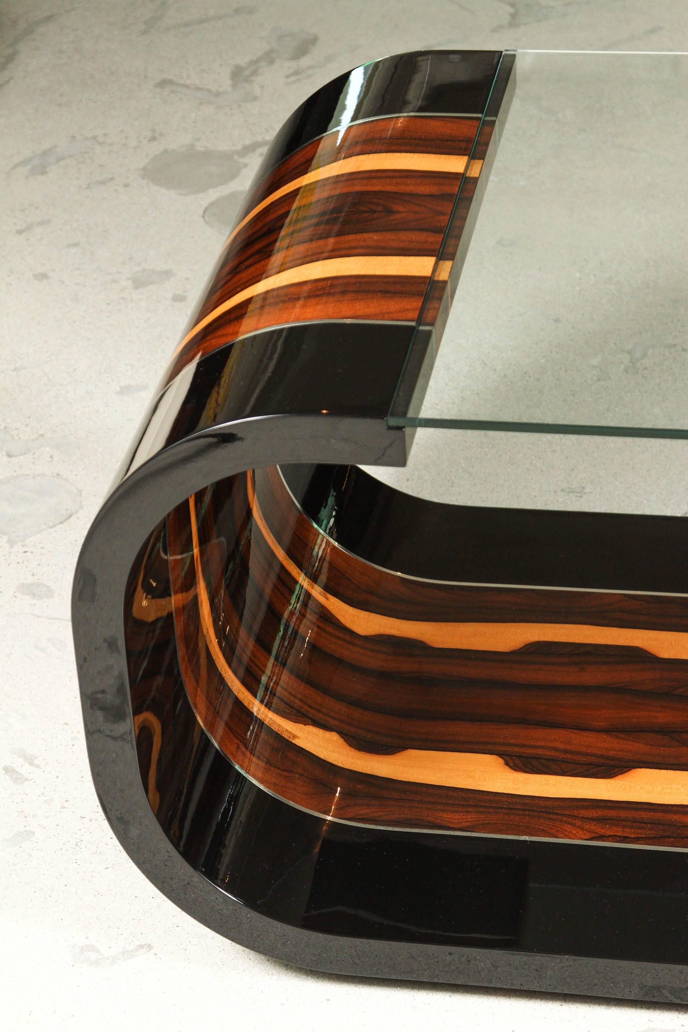 German fine furniture maker, Cygal Art Deco, introduces this modern inspired coffee table from their new 