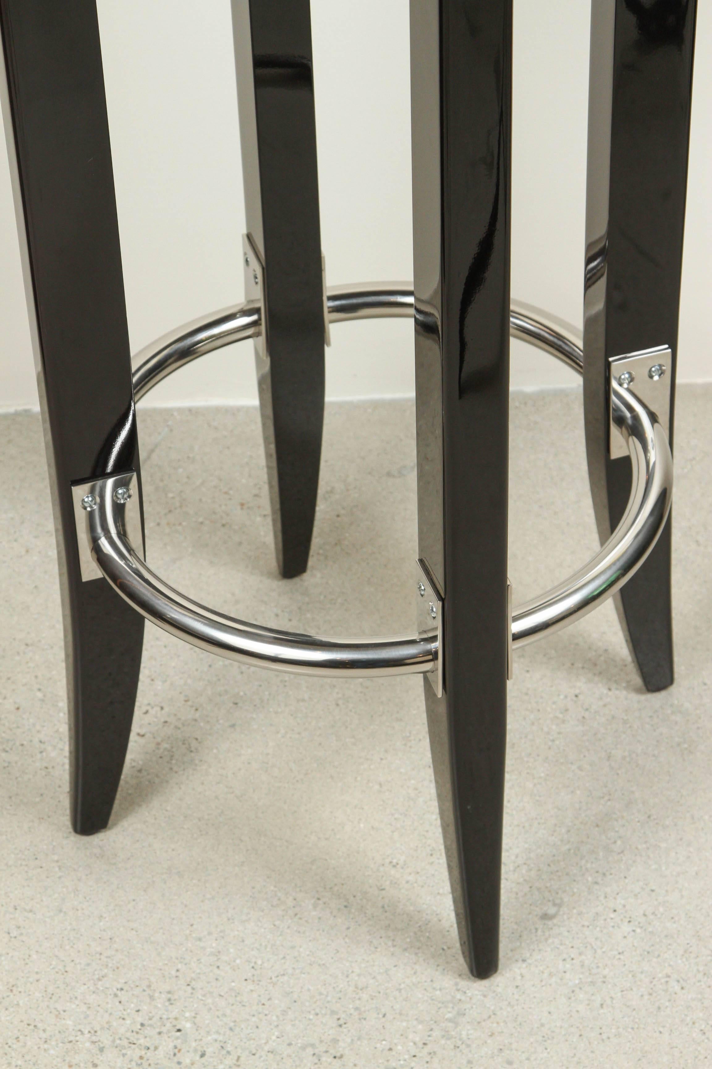 Lacquered Art Deco Style Bar Stool For Sale