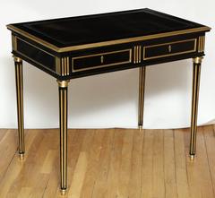 A French Directoire Style Ebonized Side Table