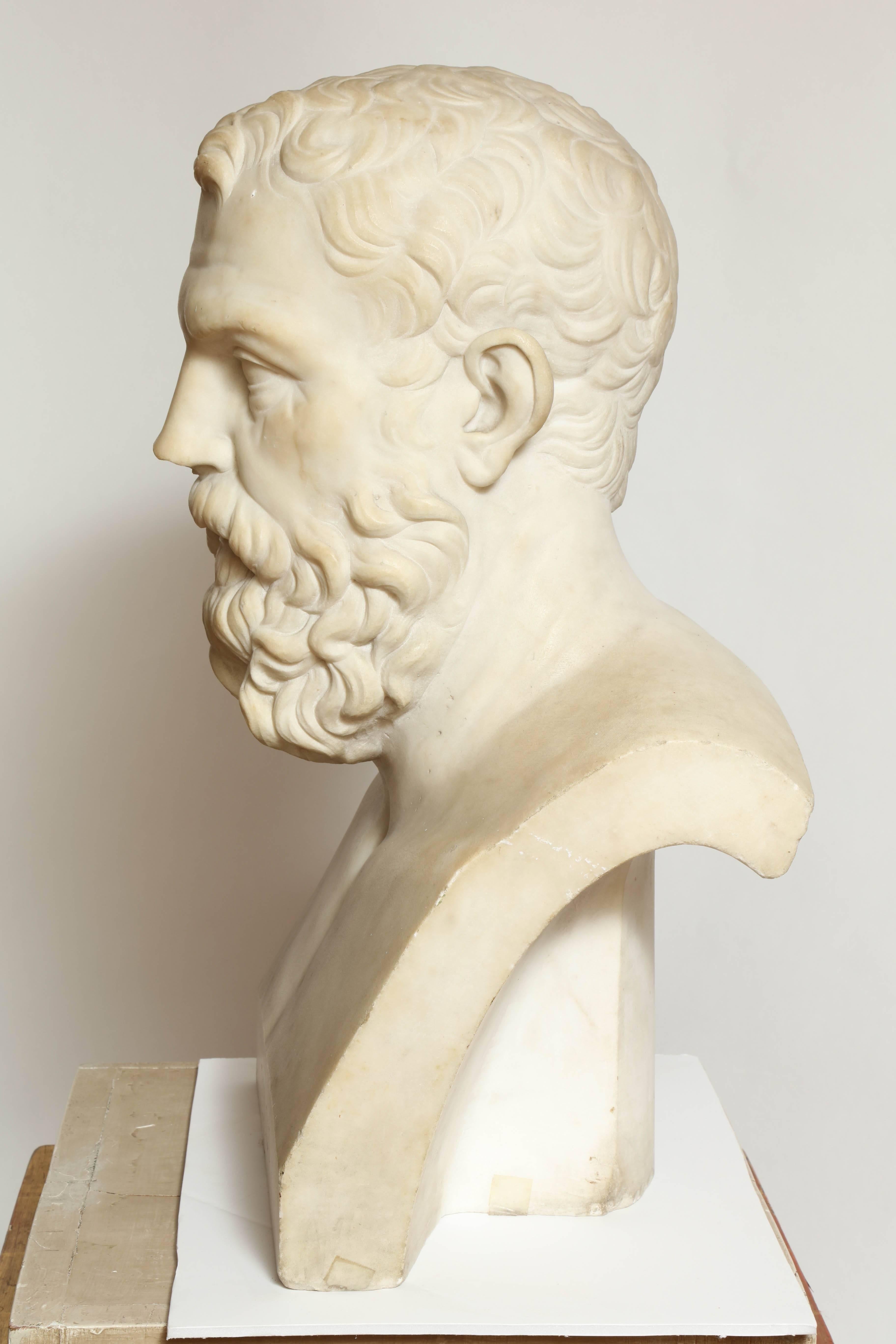 Italian Marble Bust of Poet and Statesman Solon 1