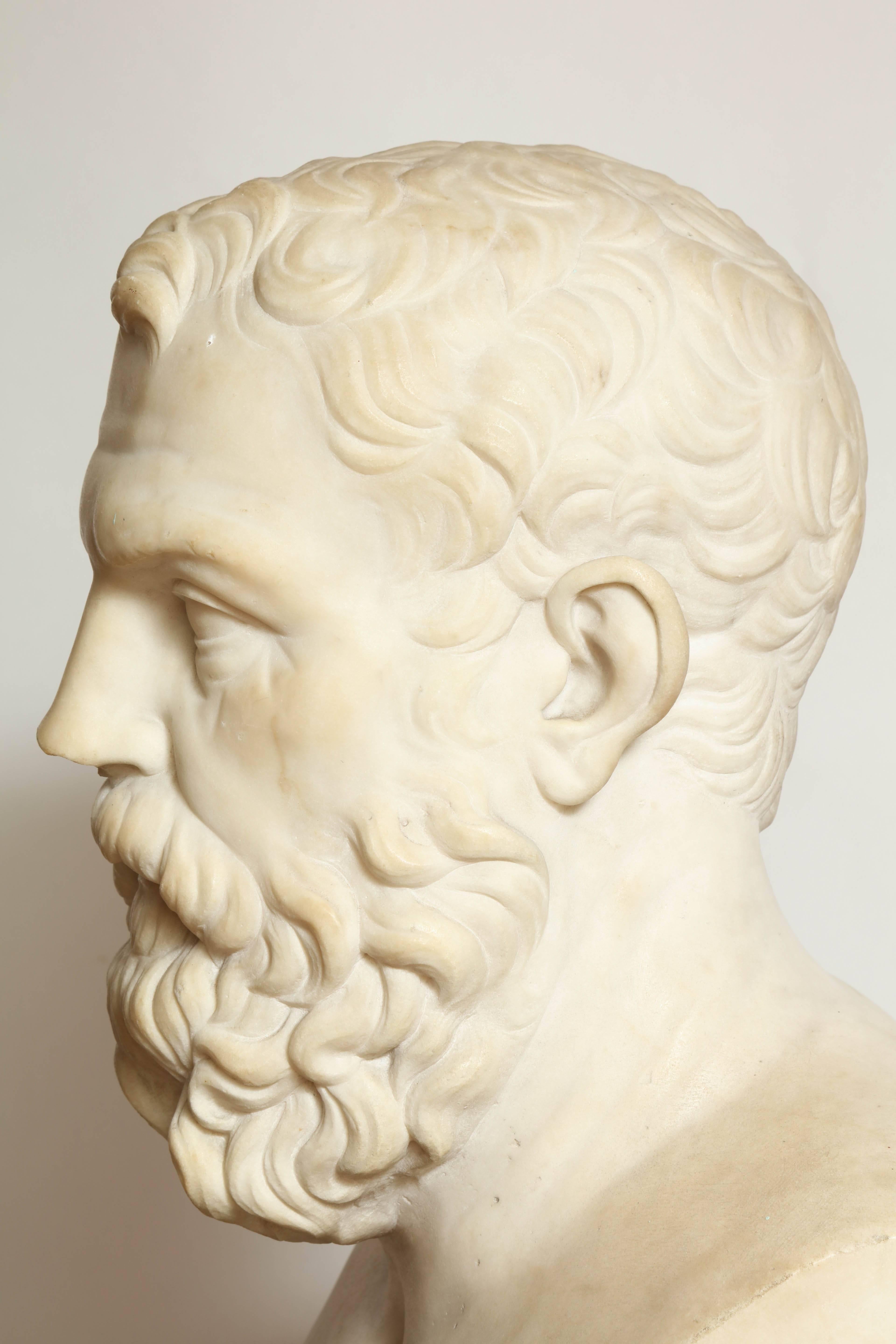 Italian Marble Bust of Poet and Statesman Solon 2