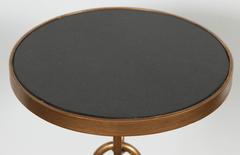 Gilded Petite Side Table with Marble Top