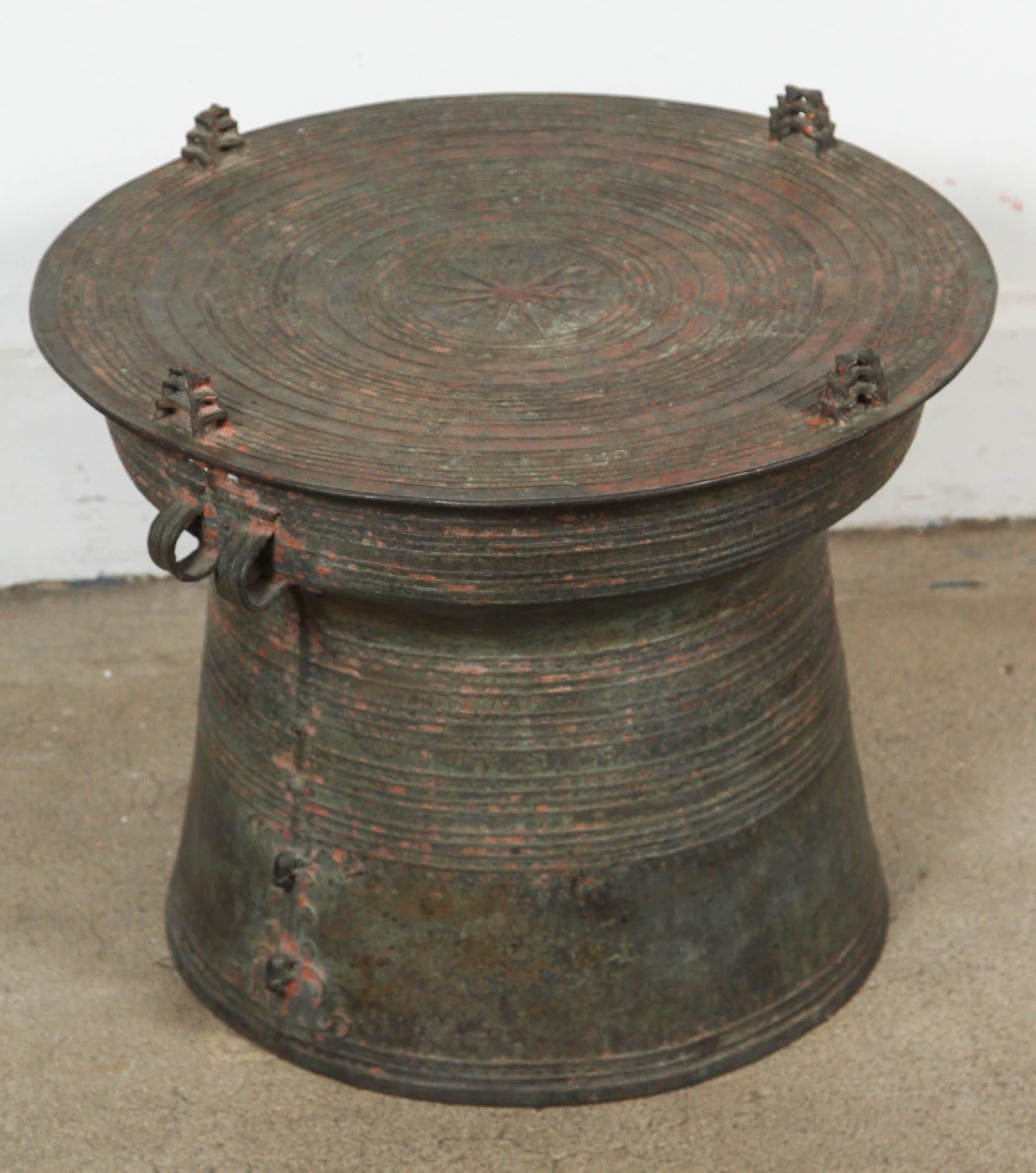 19th Century Asian Cast Bronze Rain Drum