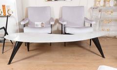 Marble Boomerang Shaped Coffee Table