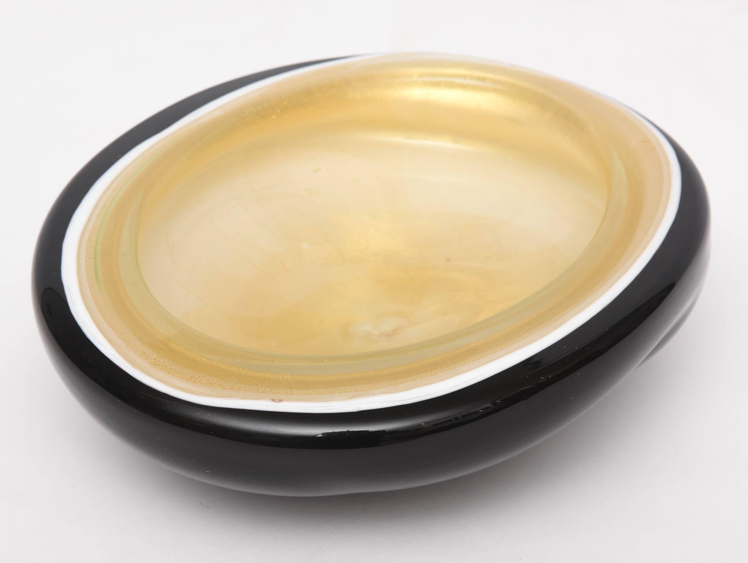 Mid-Century Modern Camer Glass New York  Glass Inspired Abalone Look Dish, 1960s, USA For Sale