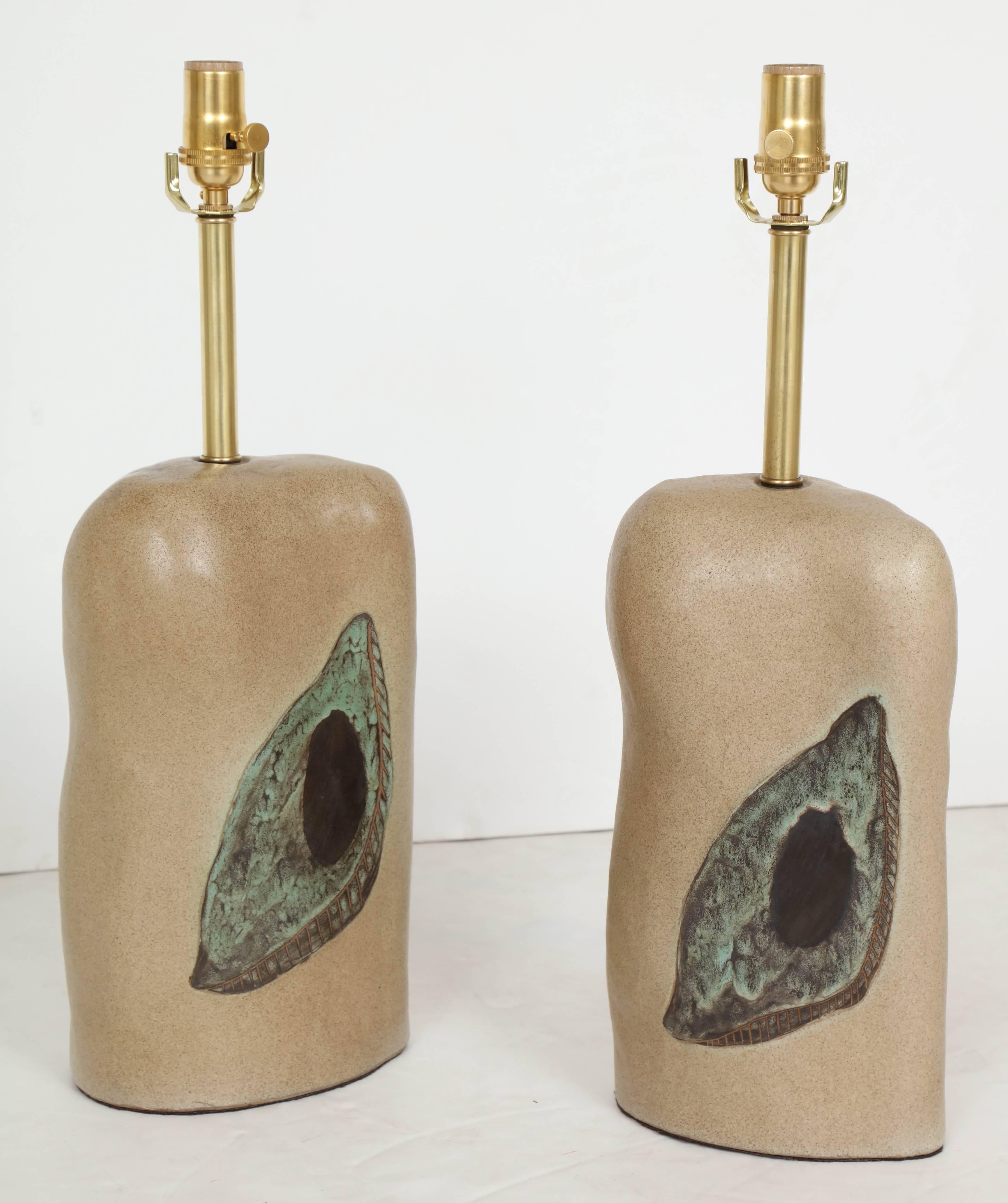 Pair Signed Marianna von Allesch Table Lamps In Excellent Condition For Sale In New York, NY